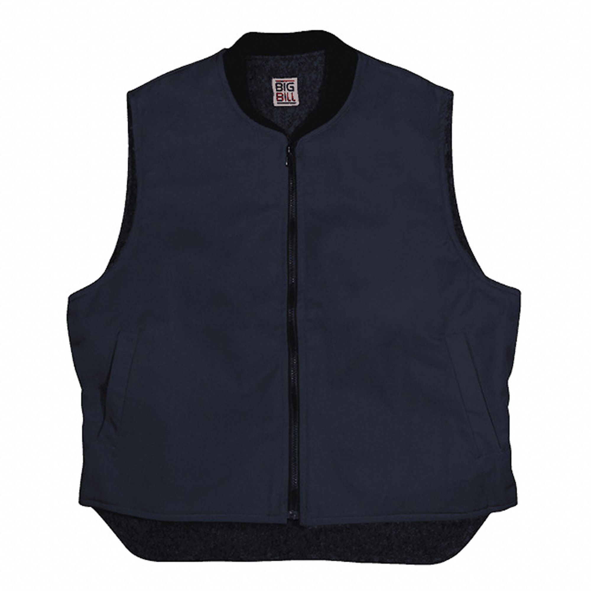 SHERPA LINED VEST, NAVY, SIZE M, 35% COTTON/65% POLYESTER, 7.5 OZ FABRIC WEIGHT