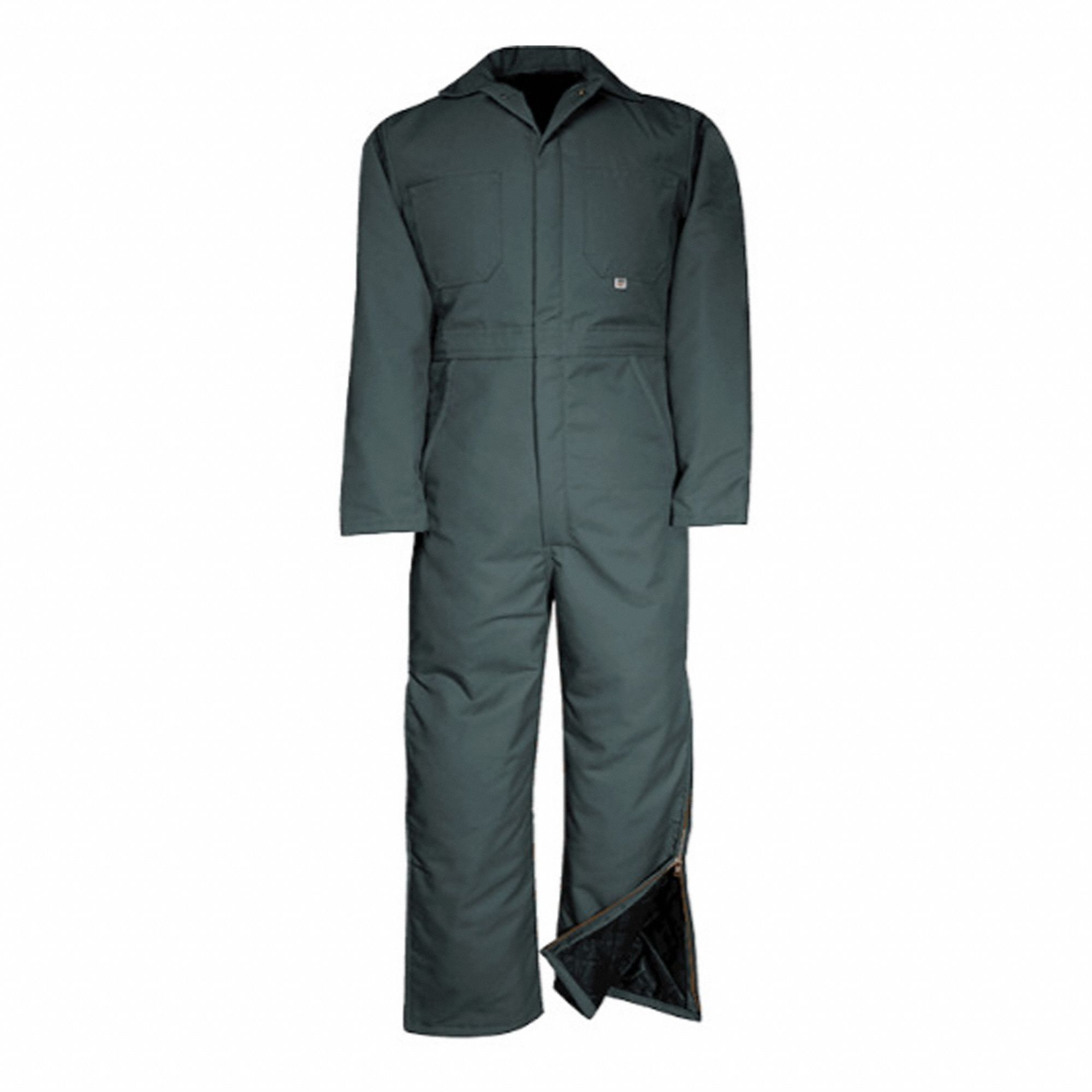BIG BILL 837 COVERALLS, GREEN, SIZE XL, 35 COTTON/65 POLYESTER, 7.5