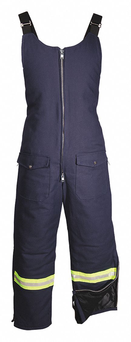 SALOPETTE ISOLANTE,RÉFLÉCHISSANT,UNISX,TTGG GRAND,BL MAR,10 OZ,TOILE COT A/DOUBLURE POLY