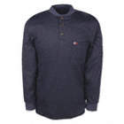 FLAME-RESISTANT HENLEY, LONG-SLEEVE, NAVY, SMALL, 39 IN CHEST, 34.5 IN SLEEVES, TRUECOMFORT