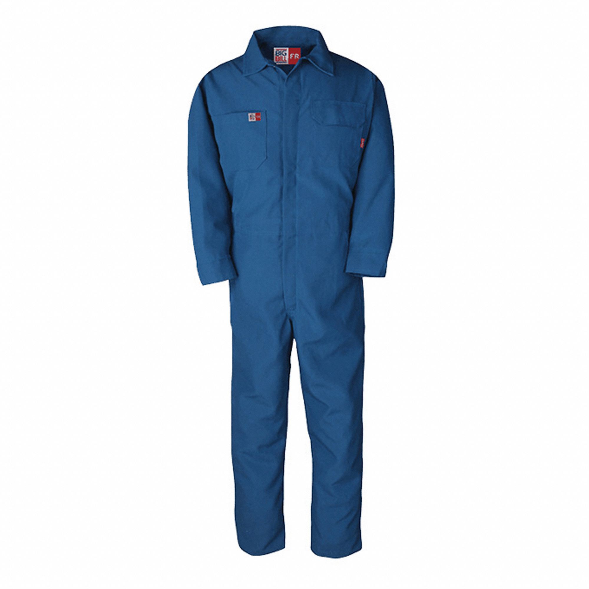 MEN'S FLAME-RESISTANT COVERALLS, 46, BLUE, 4.5 OZ FABRIC, 7 POCKETS