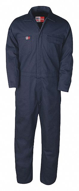 MEN'S FLAME-RESISTANT COVERALLS, 54, BLUE, 9 OZ FABRIC, 7 POCKETS