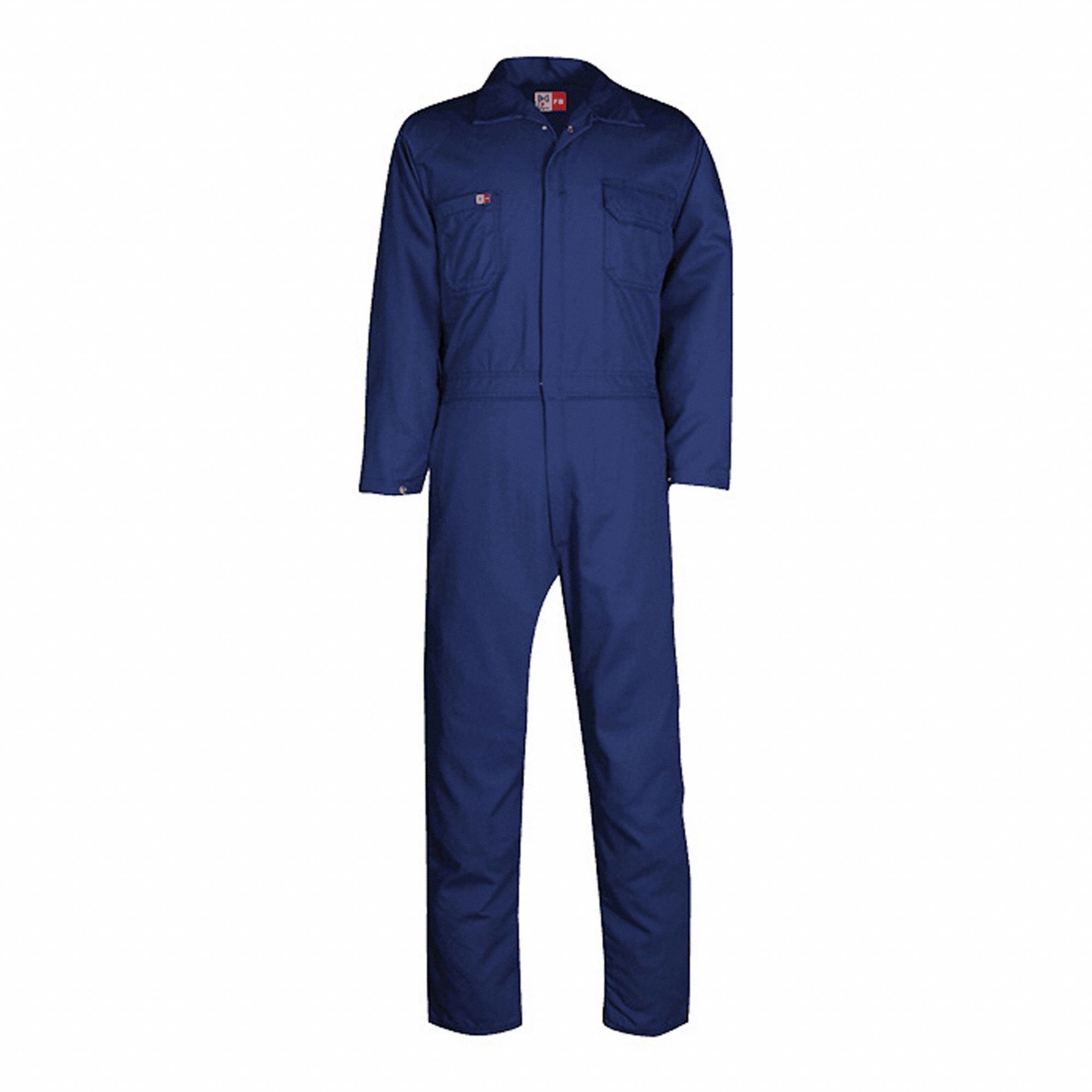 MEN'S FLAME-RESISTANT COVERALLS, 56, BLUE, 7 OZ FABRIC, 7 POCKETS