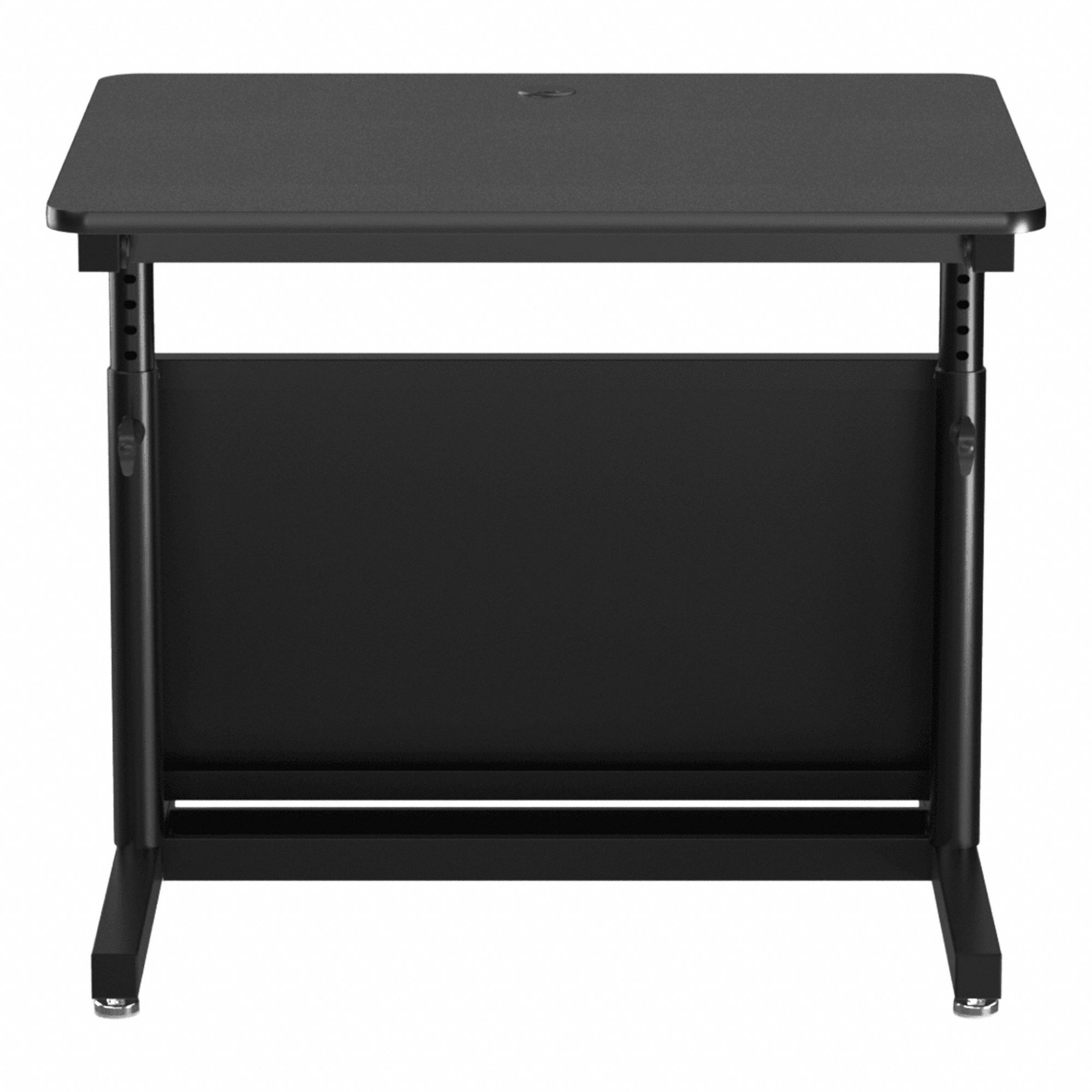 Standing Desk: Black, Wood, 36 in Overall Wd, 30 in Overall Dp, 36 in Max Desktop Ht