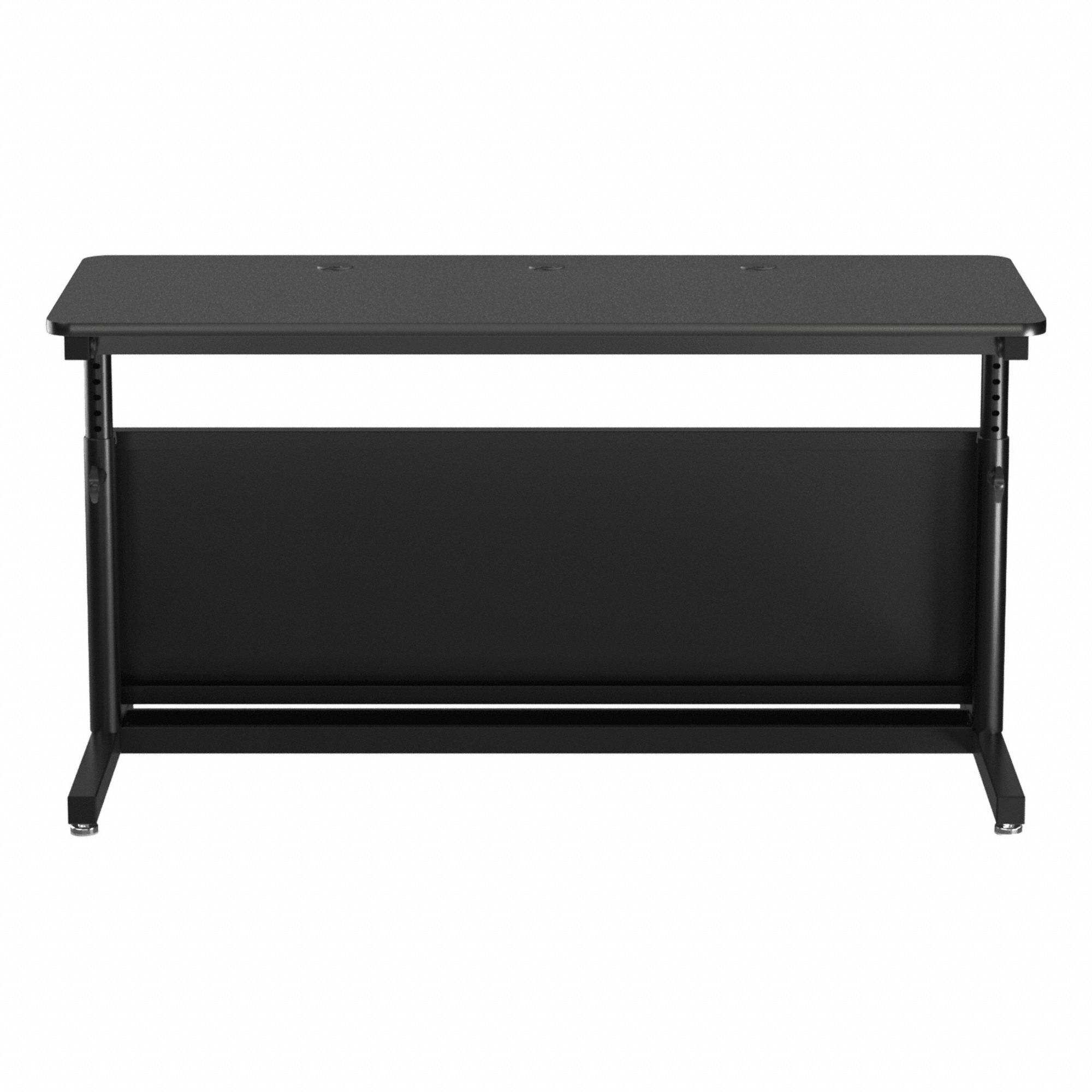 Standing Desk: Black, Wood, 60 in Overall Wd, 24 in Overall Dp, 36 in Max Desktop Ht