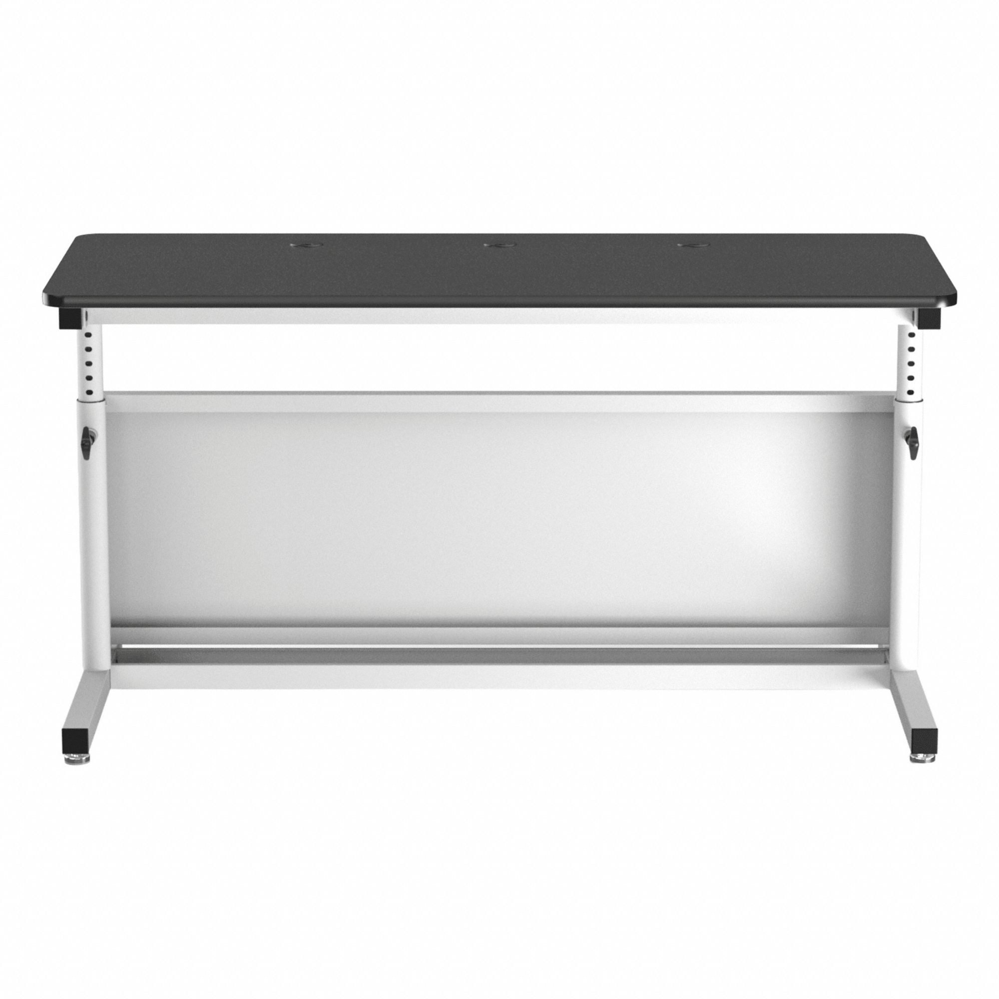 Standing Desk: Black, Wood, 60 in Overall Wd, 24 in Overall Dp, 36 in Max Desktop Ht