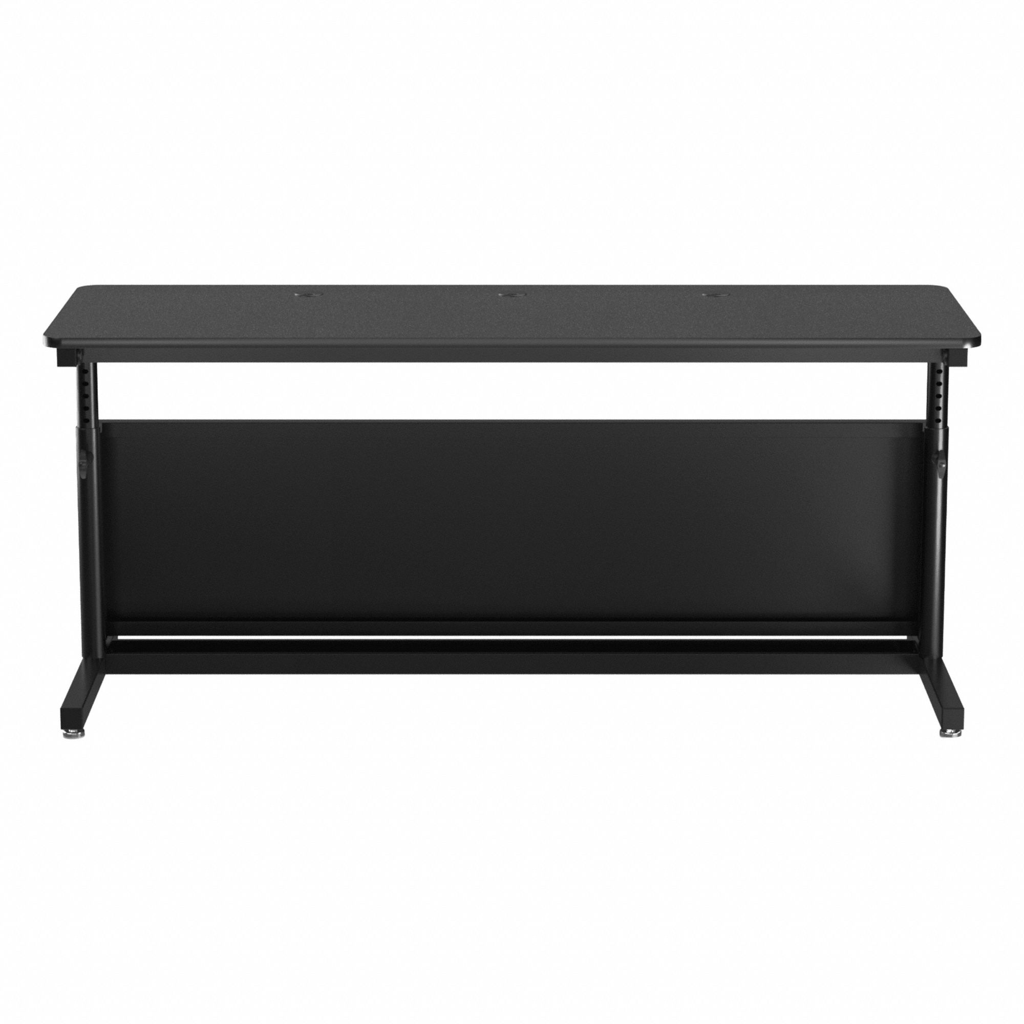 Standing Desk: Black, Wood, 72 in Overall Wd, 24 in Overall Dp, 36 in Max Desktop Ht