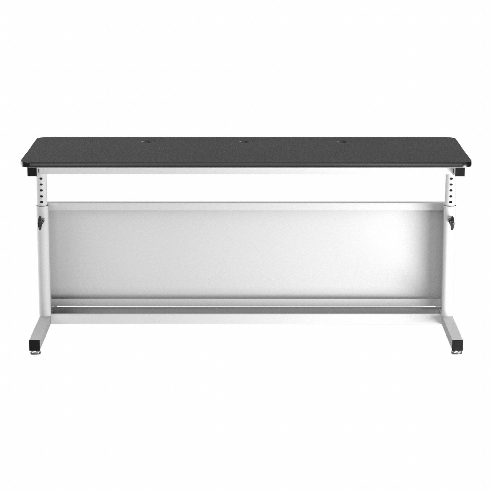 Standing Desk: Black, Wood, 72 in Overall Wd, 24 in Overall Dp, 36 in Max Desktop Ht