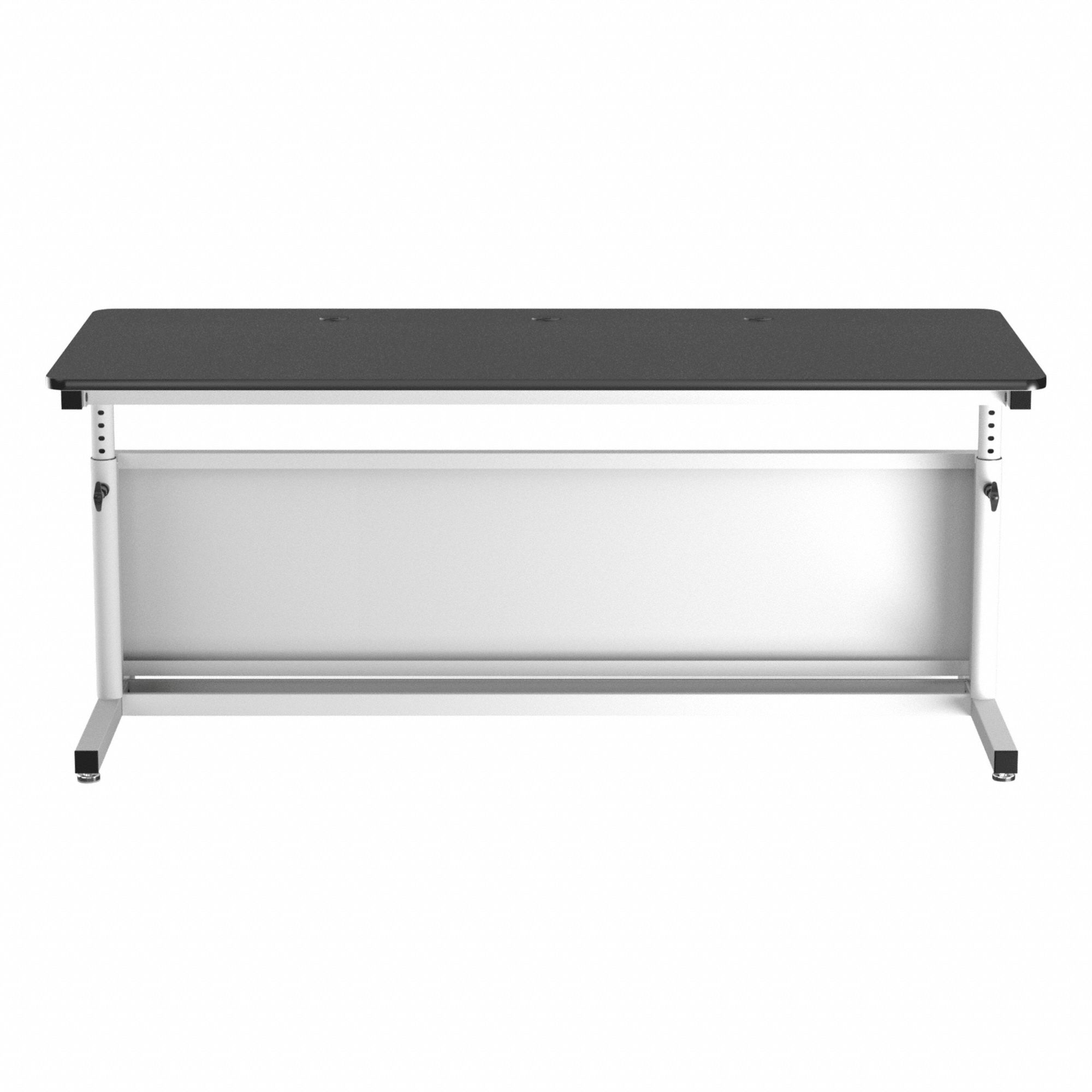 Standing Desk: Black, Wood, 72 in Overall Wd, 30 in Overall Dp, 36 in Max Desktop Ht