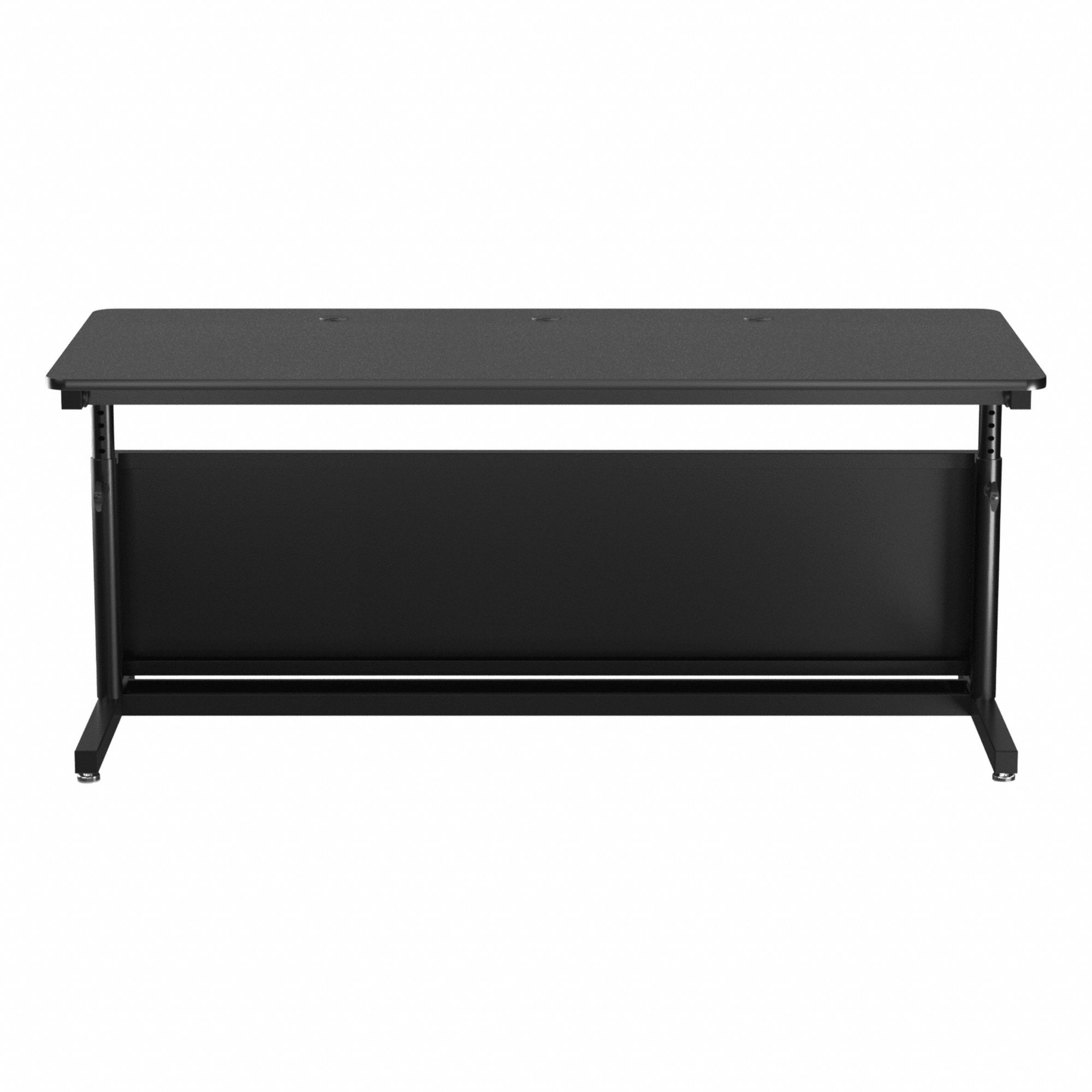 Standing Desk: Black, Wood, 72 in Overall Wd, 30 in Overall Dp, 36 in Max Desktop Ht