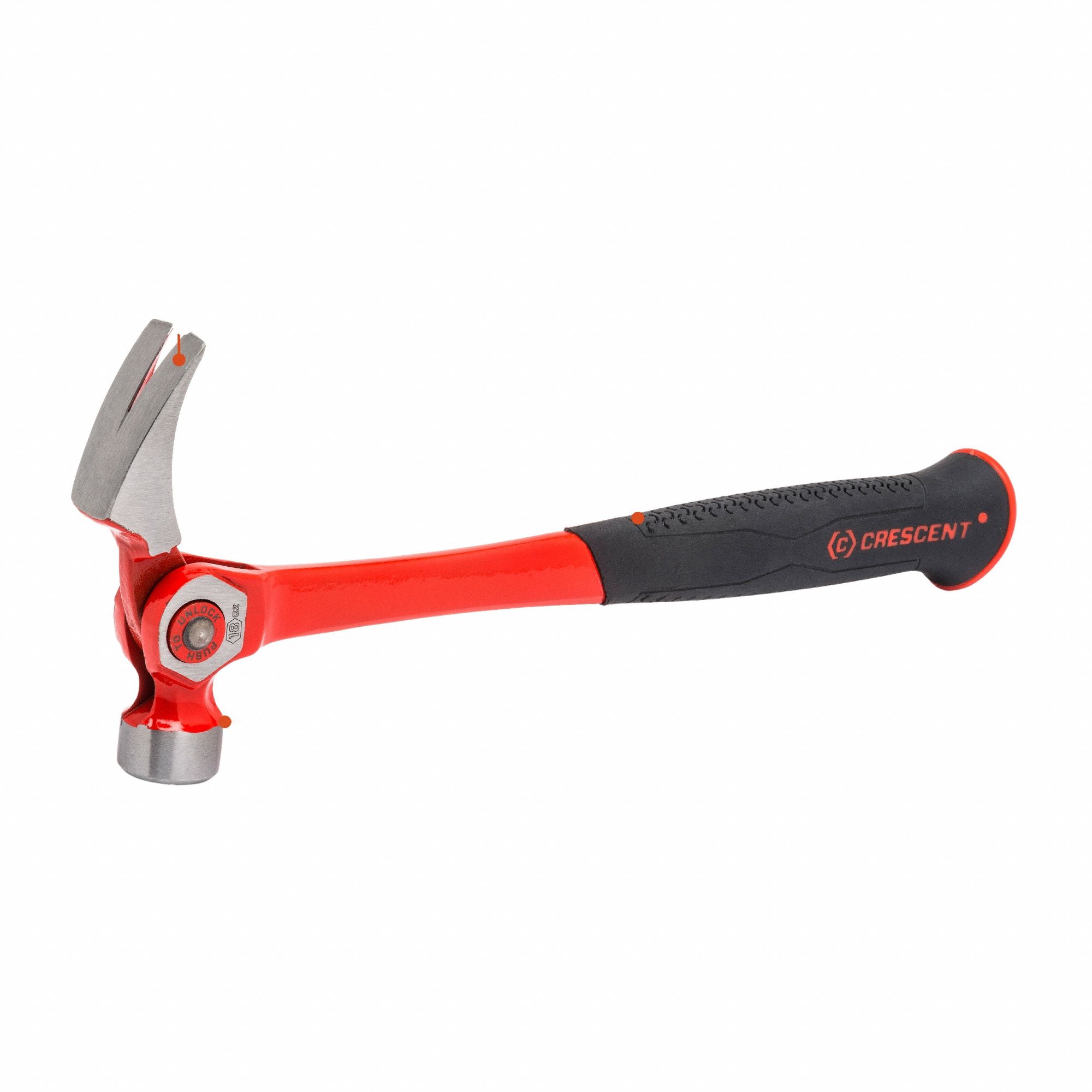 Steel, Textured Grip, Claw & Framing Hammers - 412AR4|CINDEX18 - Grainger