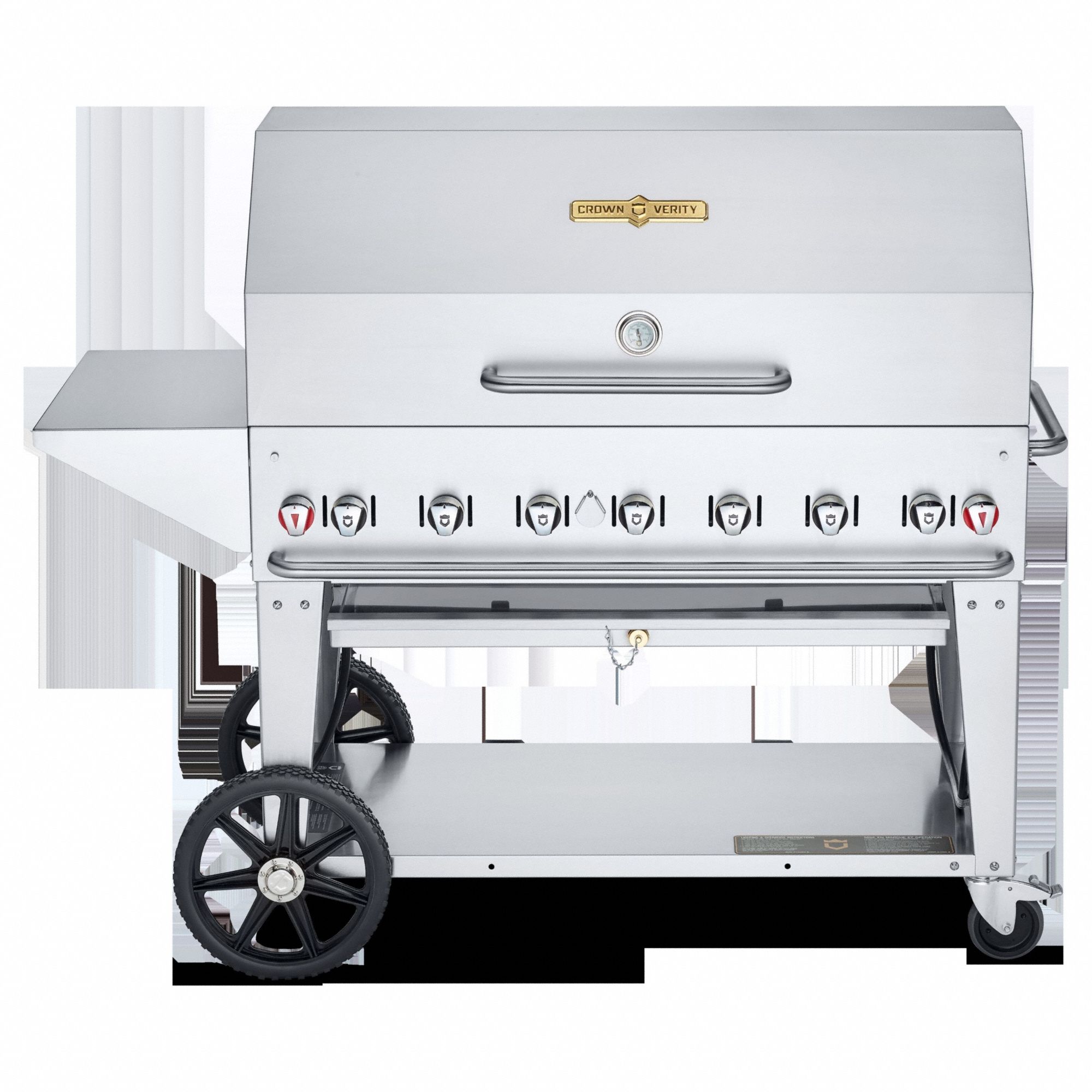 Natural Gas Grill: Natural Gas, 7 Burners, 114, 000 BtuH Heating Capacity, 37 in Overall Ht