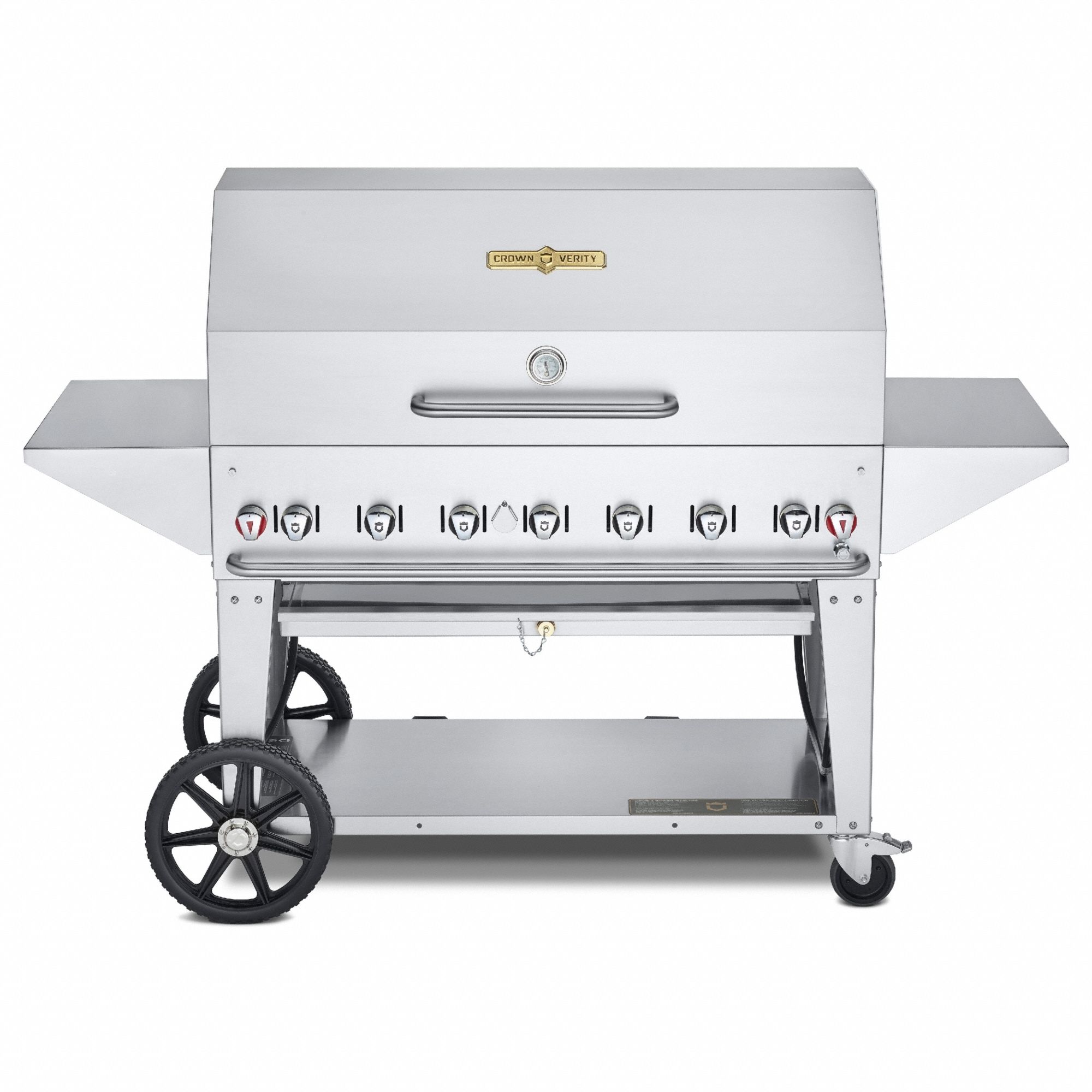 Natural Gas Grill: Natural Gas, 6 Burners, 99, 000 BtuH Heating Capacity, 36 in Overall Ht, 176 lb Wt