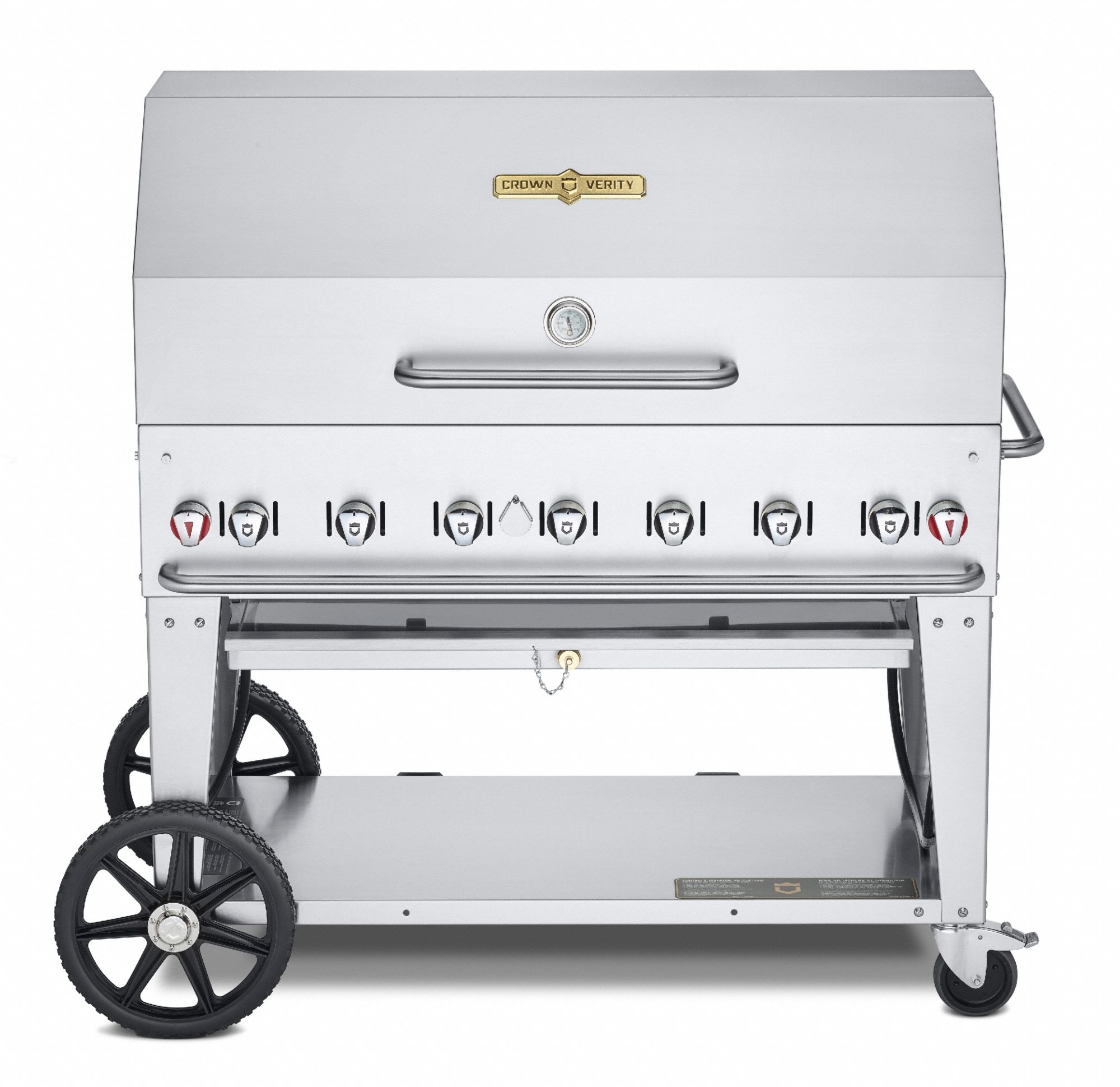 Natural Gas Grill: Natural Gas, 6 Burners, 99, 000 BtuH Heating Capacity, 36 in Overall Ht, 176 lb Wt