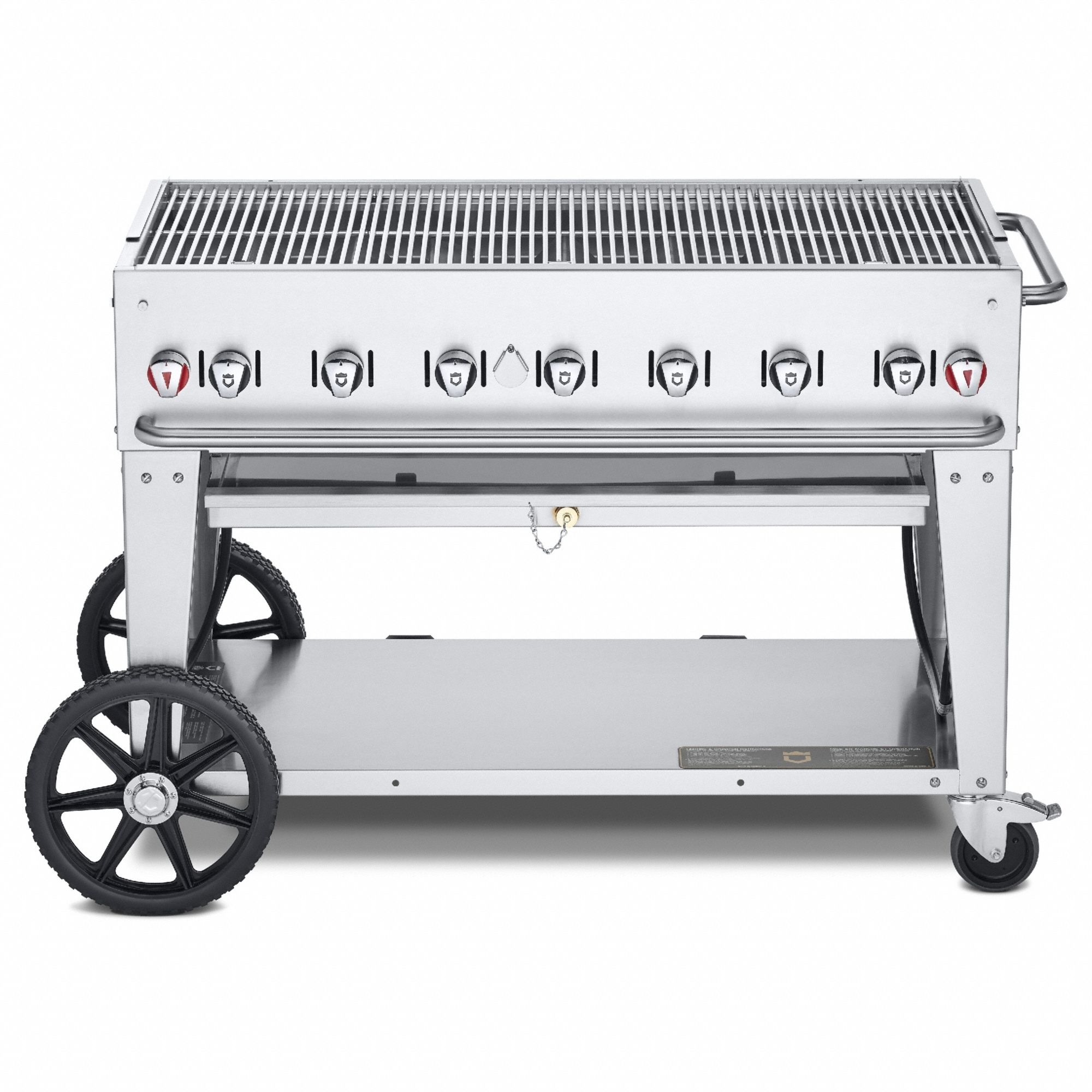 Natural Gas Grill: Natural Gas, 6 Burners, 99, 000 BtuH Heating Capacity, 36 in Overall Ht, 176 lb Wt