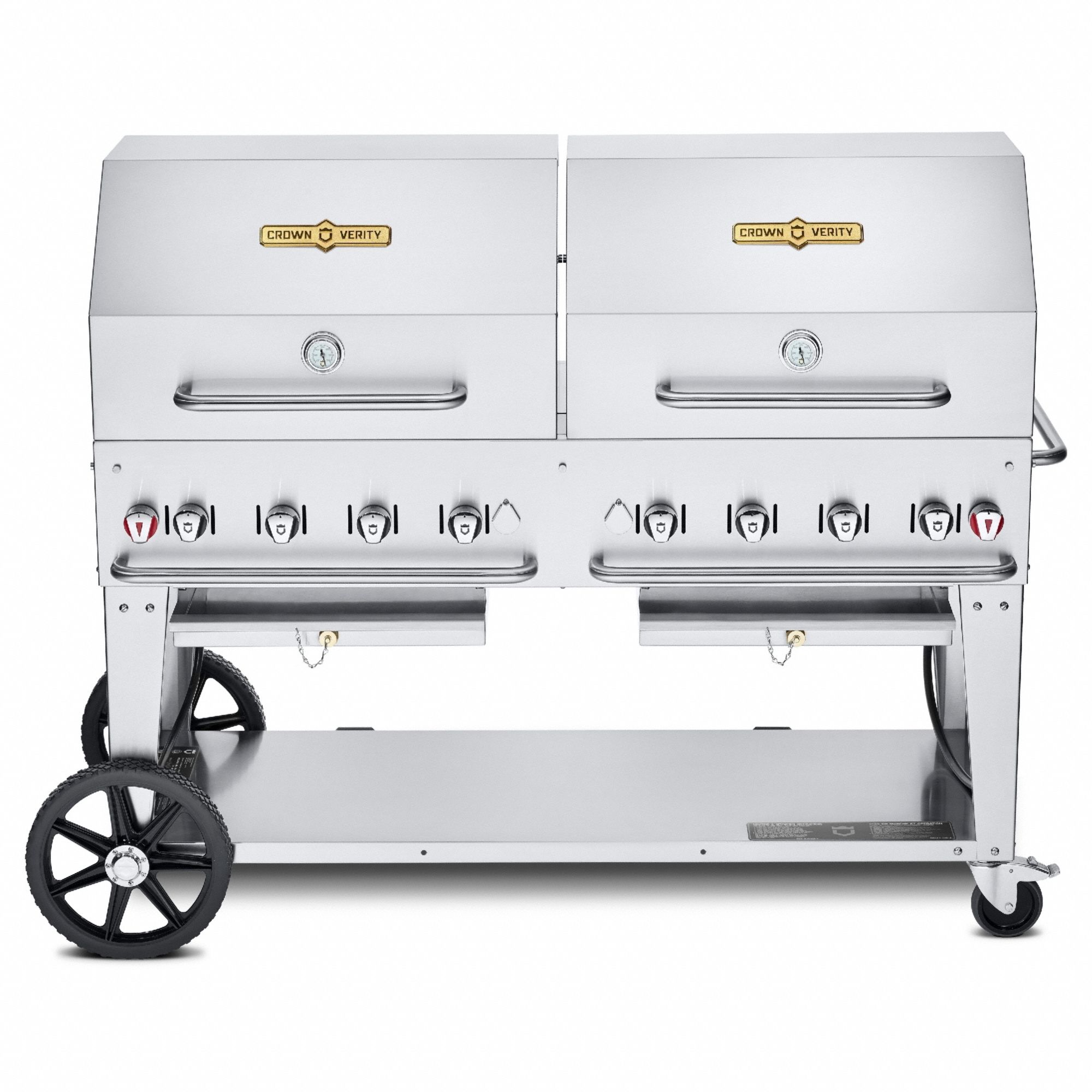 Natural Gas Grill: Natural Gas, 8 Burners, 129, 000 BtuH Heating Capacity, 36 in Overall Ht