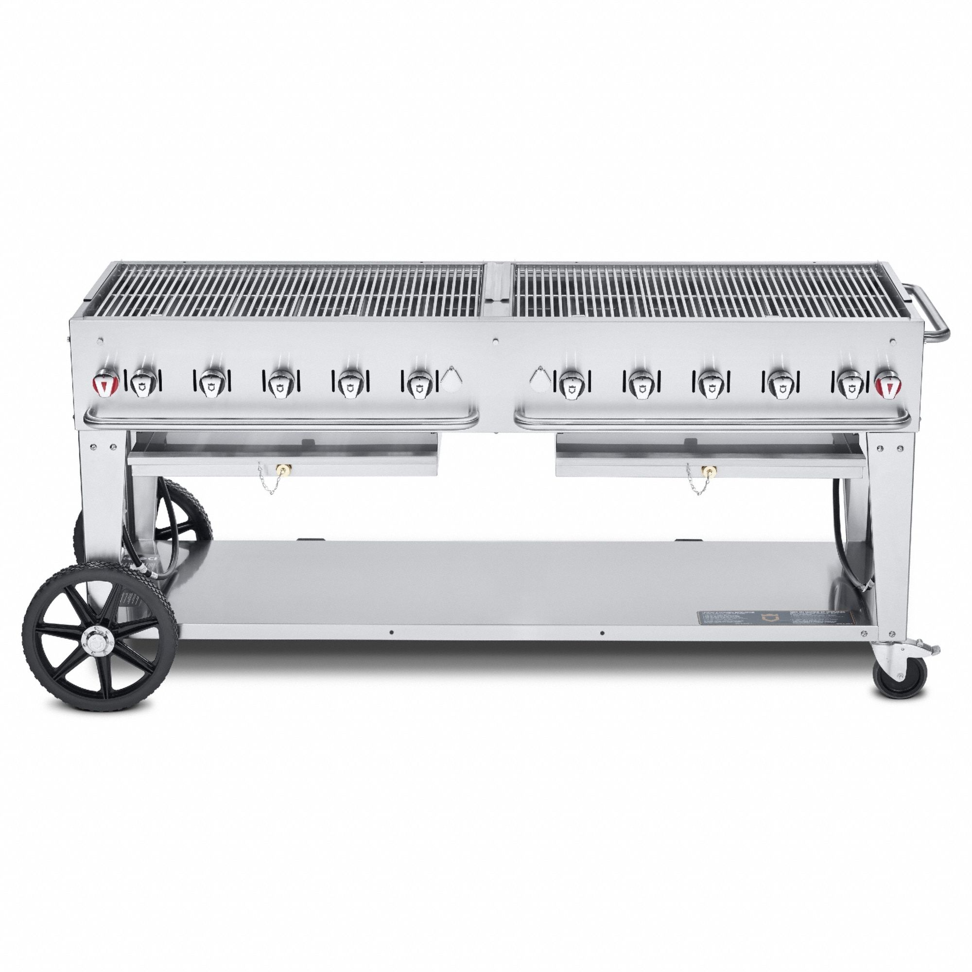 Natural Gas Grill: Natural Gas, 10 Burners, 159, 000 BtuH Heating Capacity, 36 in Overall Ht