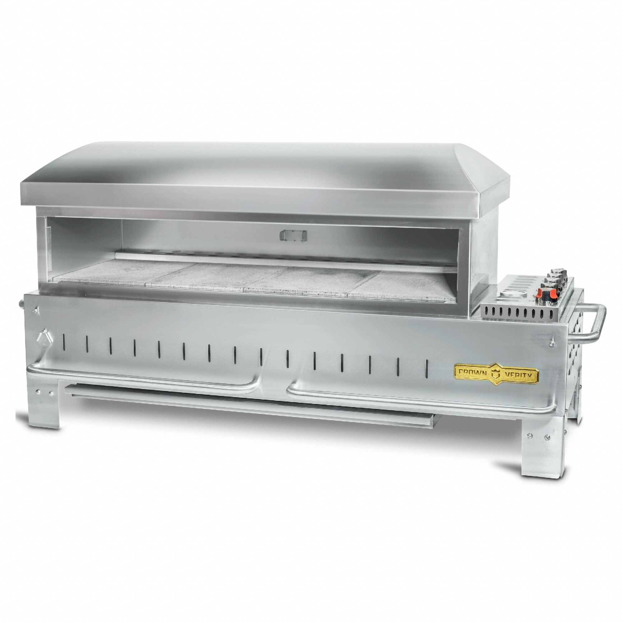 Natural Gas Grill: Natural Gas, 4 Burners, 55, 000 BtuH Heating Capacity, 33 in Overall Ht, 352 lb Wt