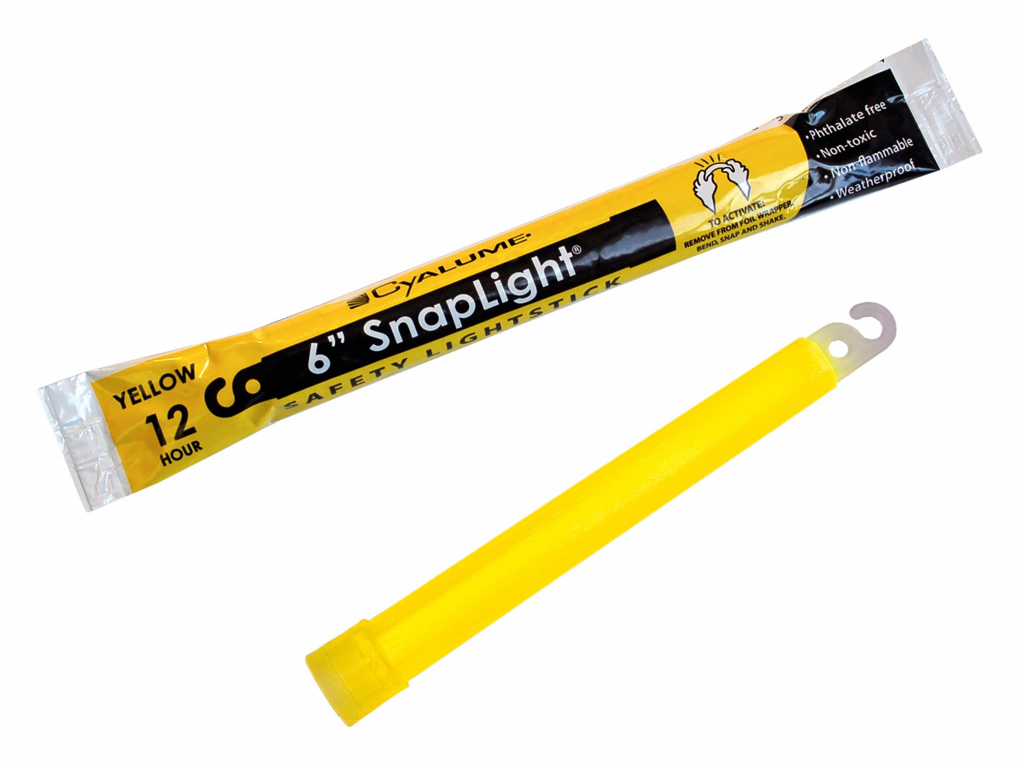 SNAPLIGHT,YELLOW,6 IN L,12 HR,PK10