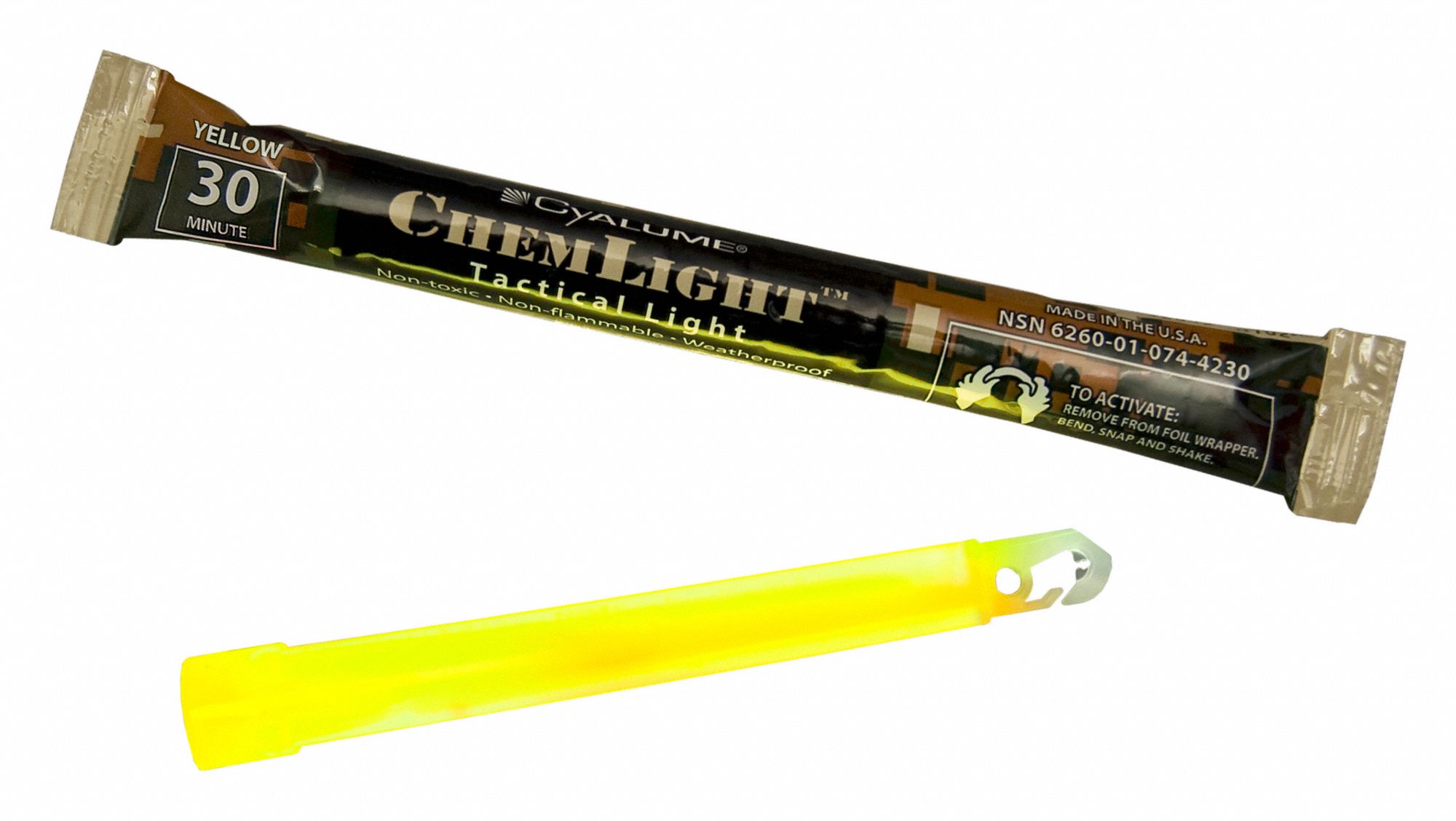 CHEMLIGHT,YELLOW,6 IN L,30 MIN,PK10