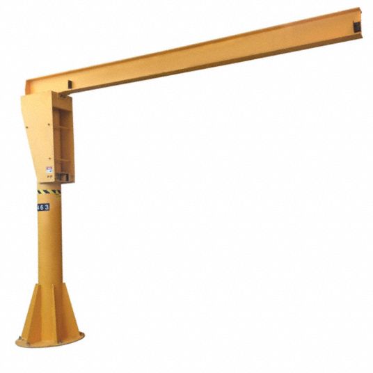 CALDWELL Jib Crane: Base Plate Mounted, 6,000 lb Load Capacity, 120 in Max  Lifting Ht