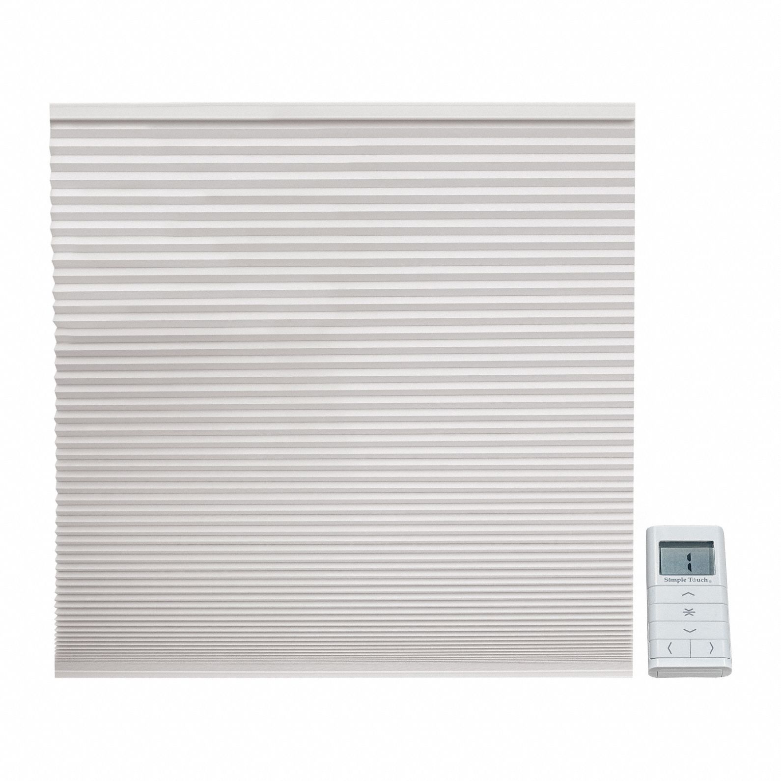 Motorized Remote Cellular Shade: Blackout, 36 in Ht, 23 1/2 in Wd, 3/8 mm Thick