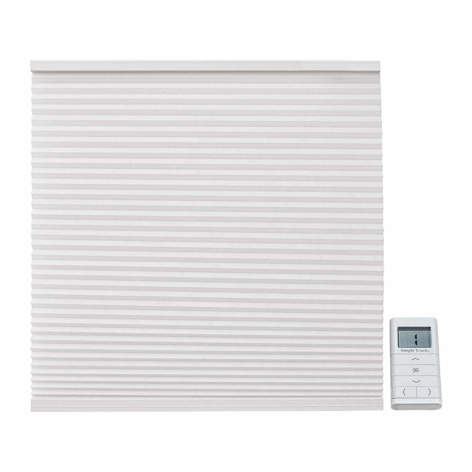 Motorized Remote Cellular Shade: Light Filtering, 72 in Ht, 69 in Wd, 3/8 mm Thick
