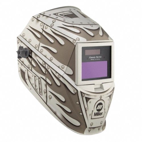 Welding Helmet: Auto-Darkening, 2 Arc Sensors, Graphics, Metalworks, W8/W9/W10/W11/W12/W13