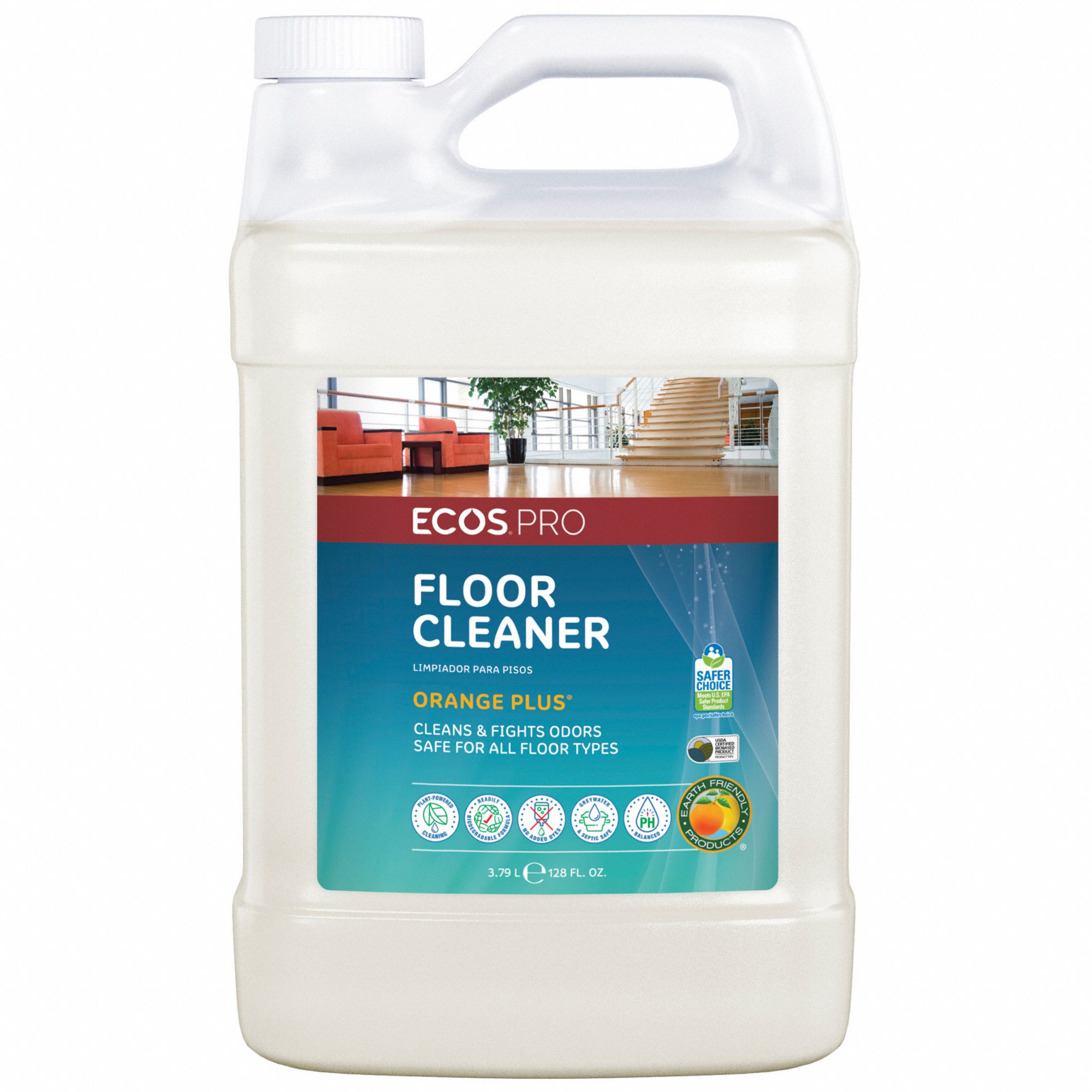 ECOS PRO, Jug, 1 gal Container Size, Floor Cleaner 795CV4PL9295/04