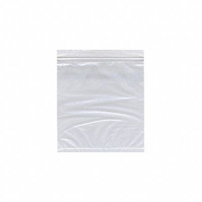 Reclosable Bag: 2 mil Thick, 12 in Wd, 15 in Lg, Hang Hole Not Included, 1, 000 PK