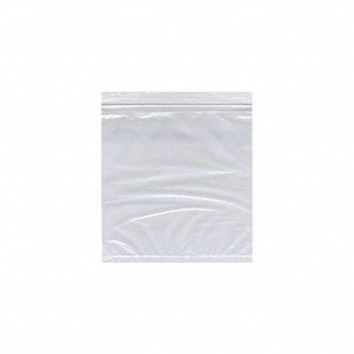 Reclosable Bag: 2 mil Thick, 8 in Wd, 8 in Lg, Hang Hole Not Included, 1, 000 PK