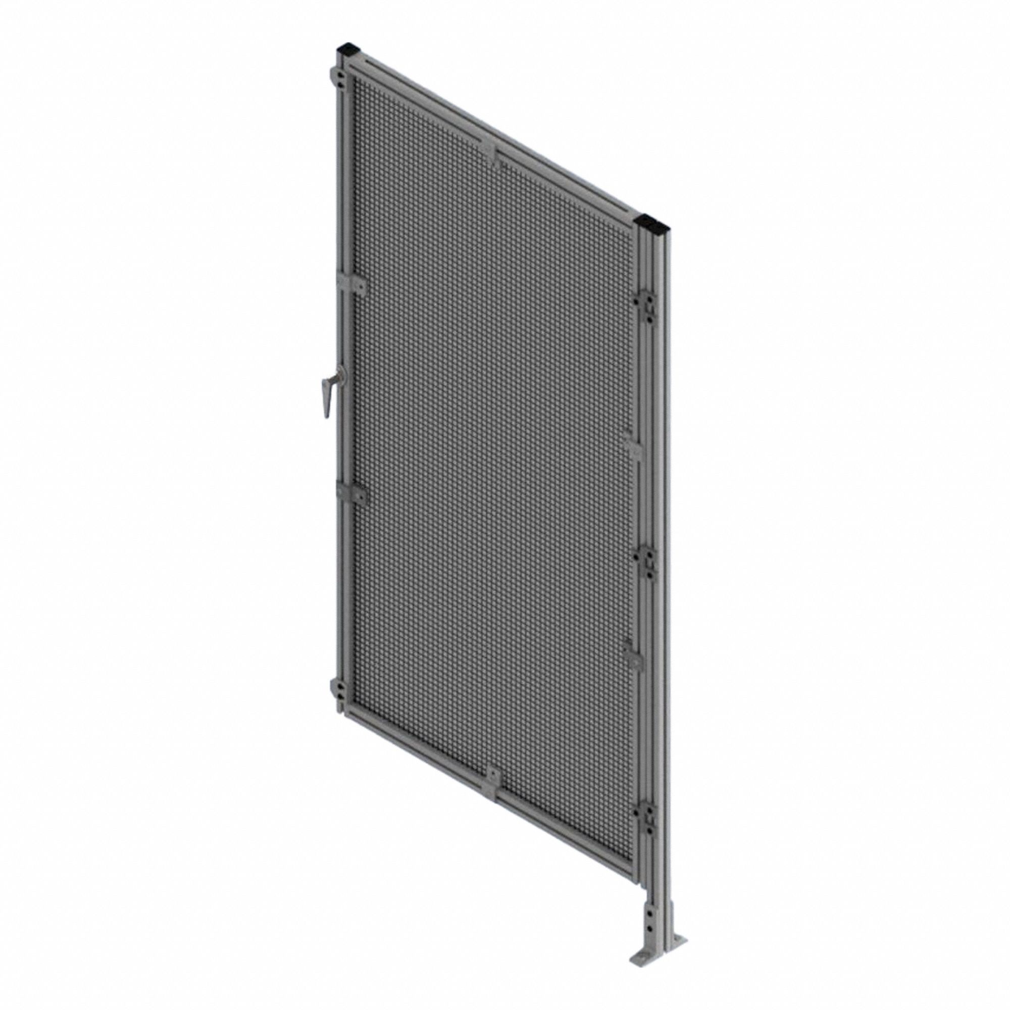 T-Slot Framing System Door: Add-On, Gray, Left Swing, 72 in H x 37 1/2 in W x 5 1/2 in D, Mesh