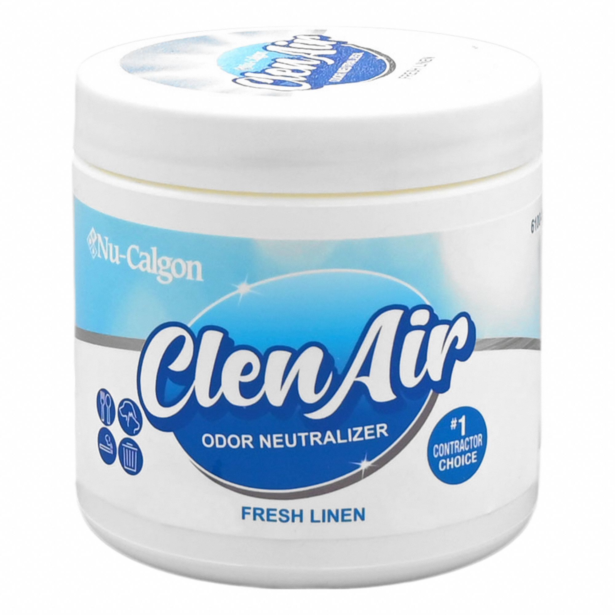 Room Odor Neutralizer: ClenAir Fresh Linen, 1 lb Pail, 200 sq ft, Fresh Linen, White, Gel