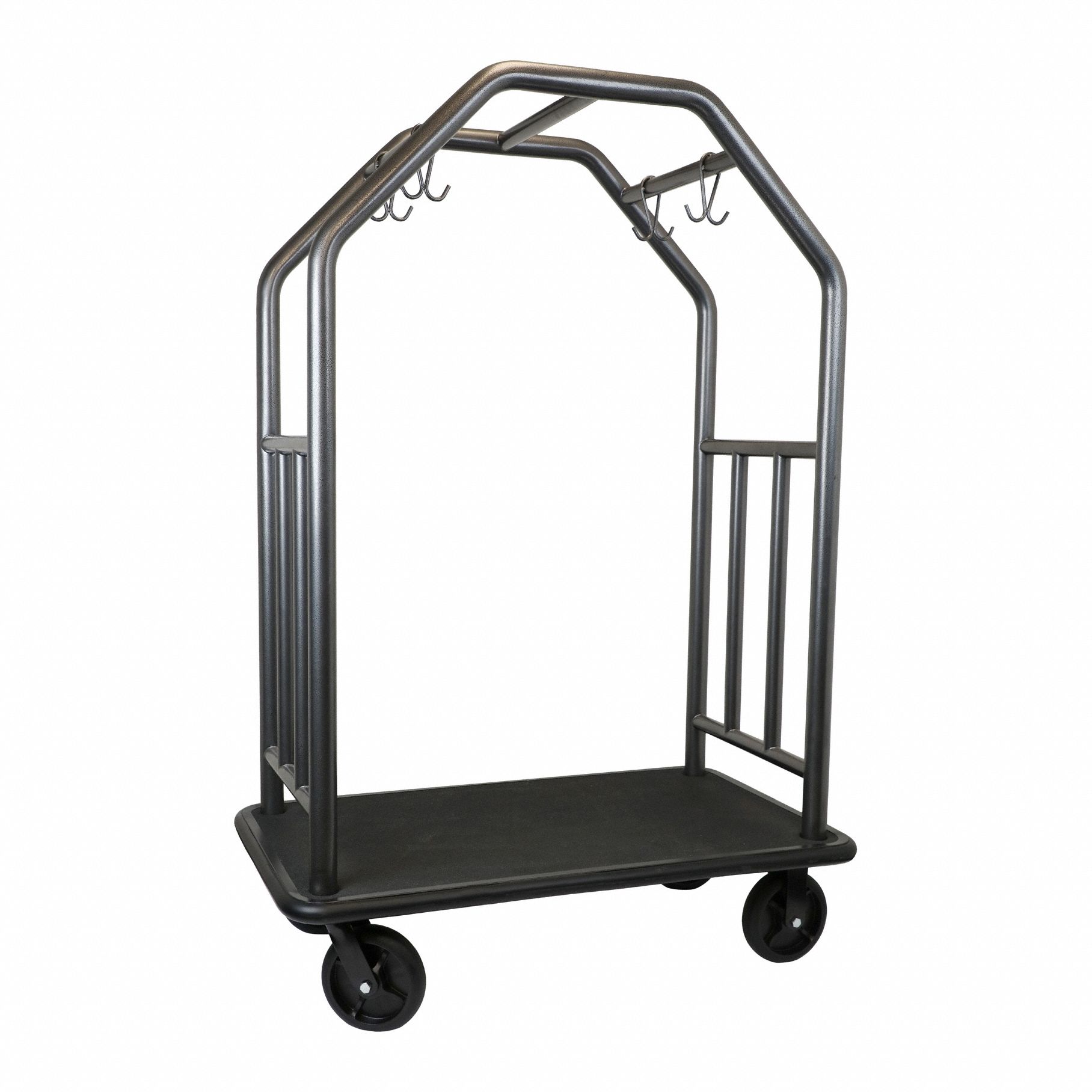 Bellman Cart: 48 in Overall Lg, 27 in Overall Dp, 71 in Overall Ht, Black