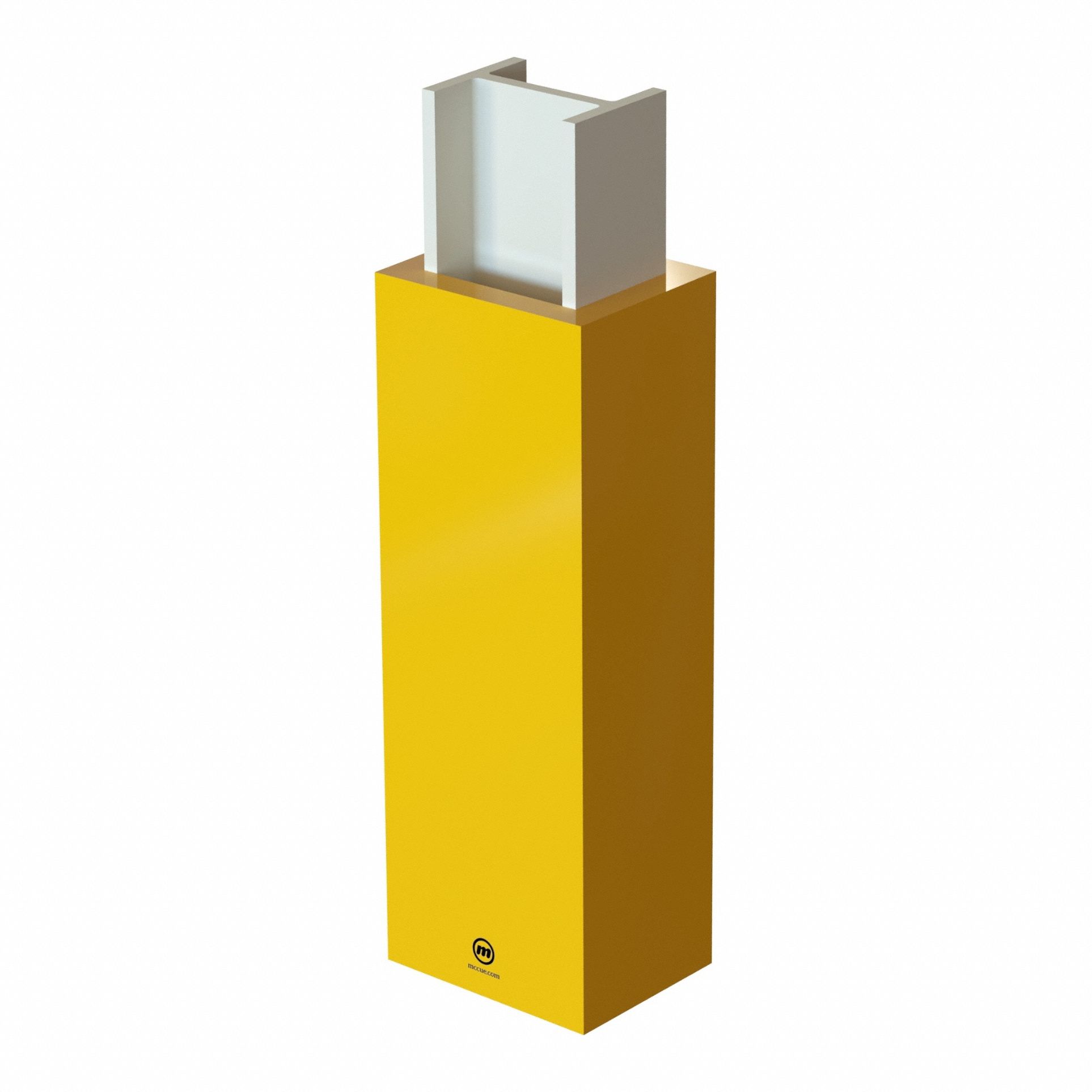 BANNER STAKES Column Padding: 10 in, 10 in, 32 in, 32 in, Rectangle, 84 in Overall Ht, Vinyl, Yellow (MPN CP-1032-84-307). Key specifications — attr1052968: Yellow; attr1052970: 10 in; attr1052971: 10 in; attr1052995: BANNER STAKES; attr1052984: Vinyl.