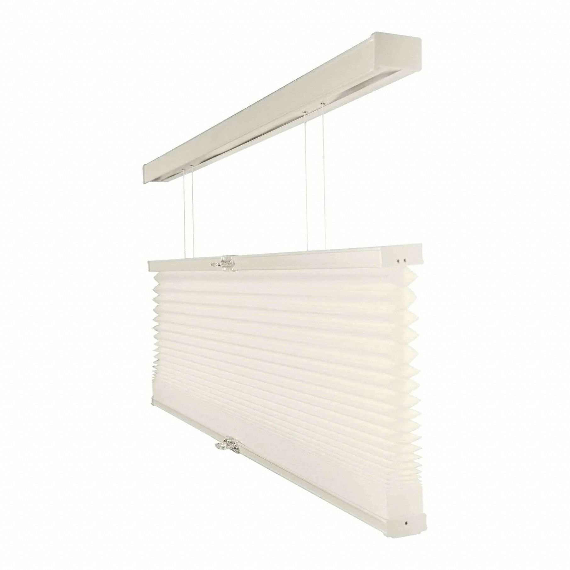 Top-Down Bottom-Up Cordless Cellular Shade: Blackout, 72 in Ht, 72 in Wd, Ivory