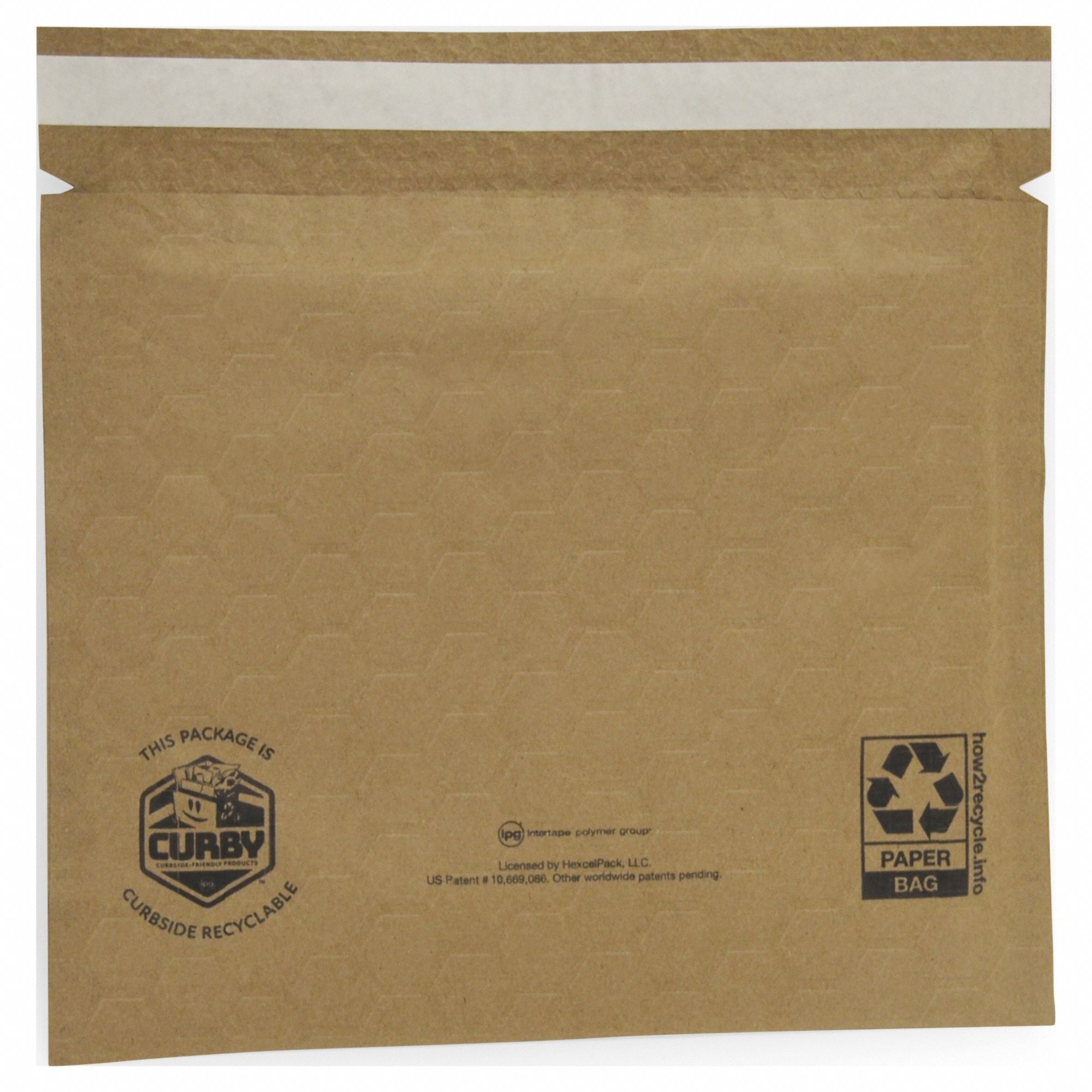 Mailer Envelopes: 9 7/8 in x 9 1/2 in, 11 3/8 in x 11 1/2 in, #2, Paper, Kraft, 80 PK