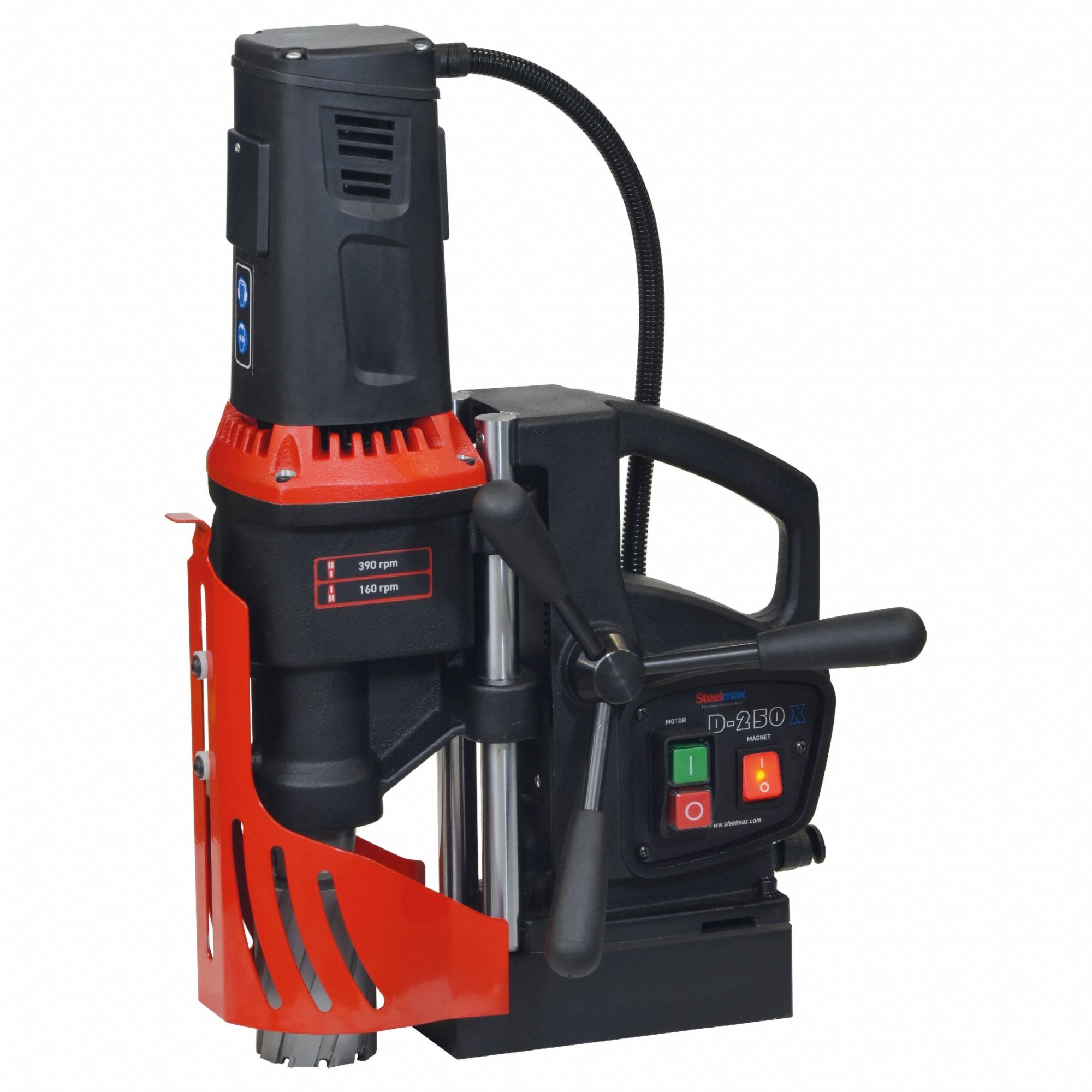 Drill Press: 350 RPM – 390 RPM, Electric Magnet, 3 in Drill Travel, 115V AC, 13 A Current