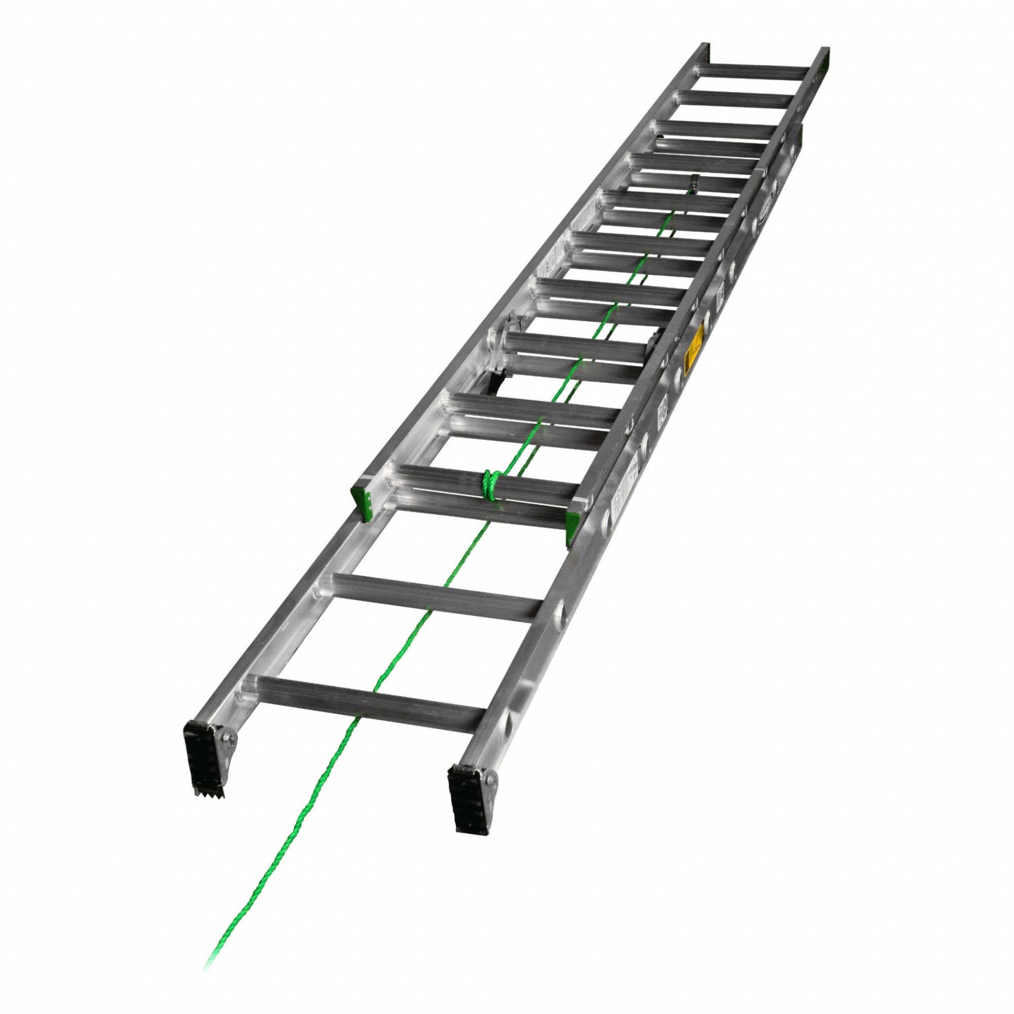 EXTENSION LADDER, 20 FT LADDER SIZE, ALUMINUM, 225 LB LOAD CAPACITY, 27 LB W, 2 SECTIONS