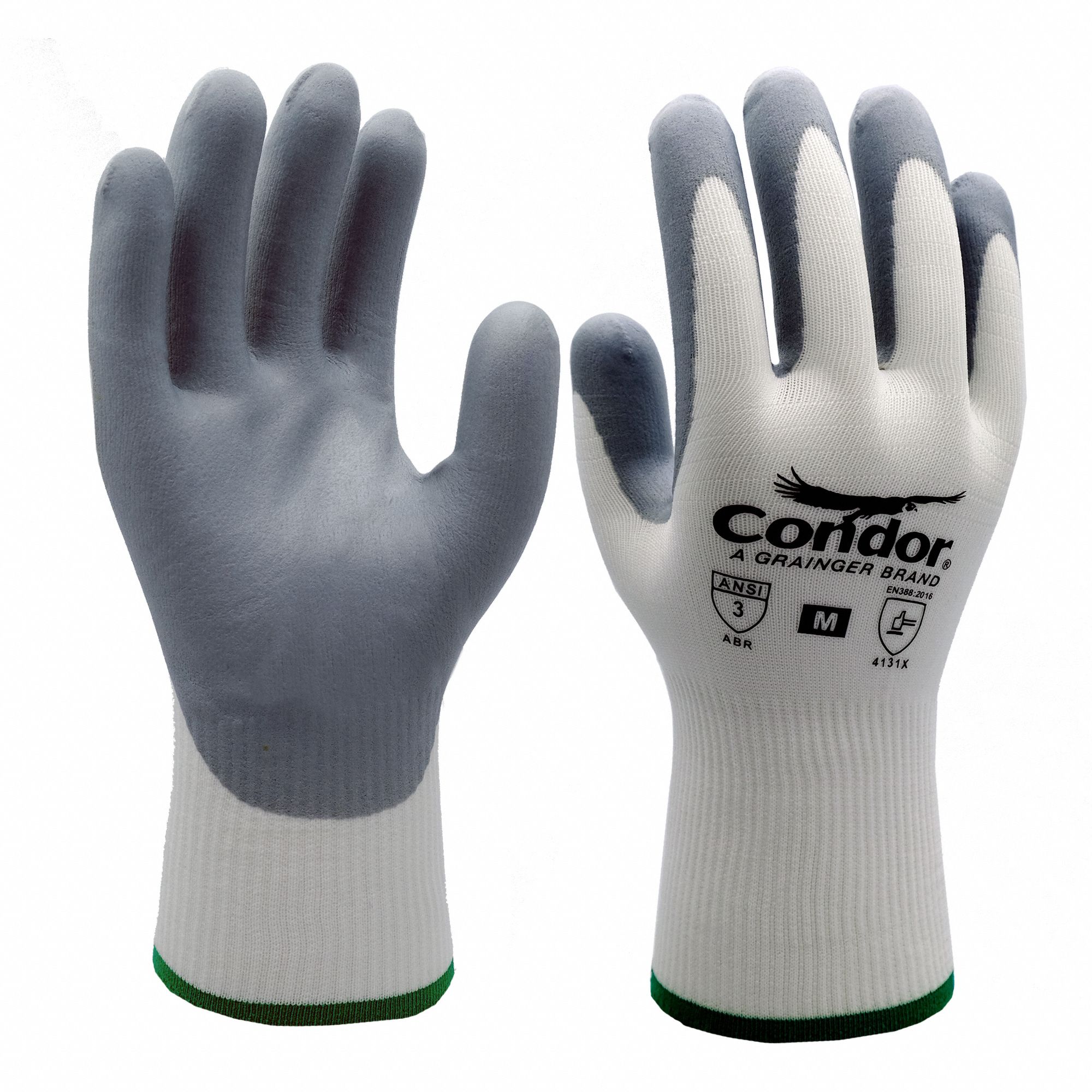 Knit General Purpose Gloves: 2XL ( 11 ), Foam, Nitrile, Palm, Dipped, Nylon ( 15 ga ), 1 PR