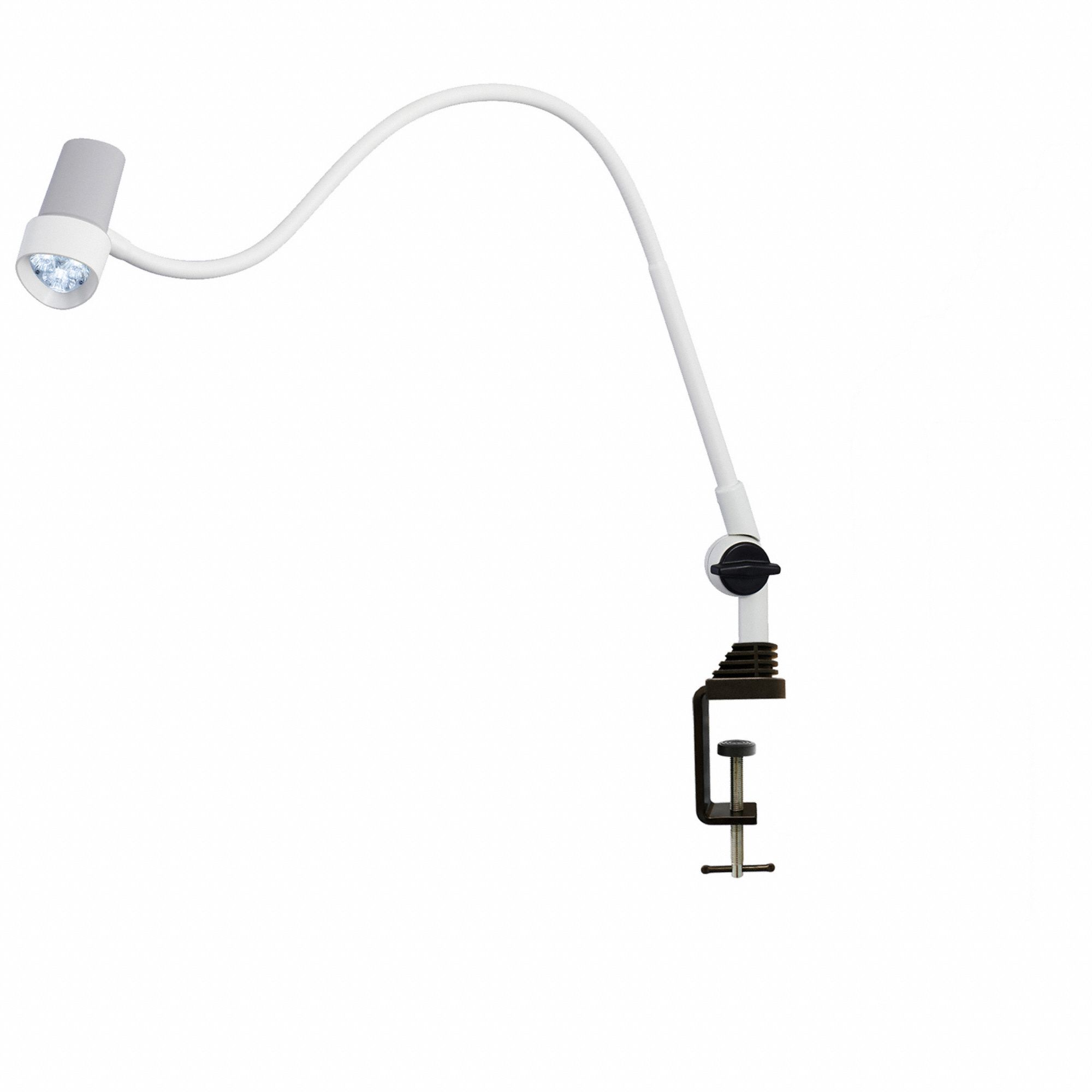 Exam Light: LED, 30, 000 lux @ 0.5 m, Clamp, 4400K, 93 CRI, 8 W Watt, 100 to 240V AC, Clamp