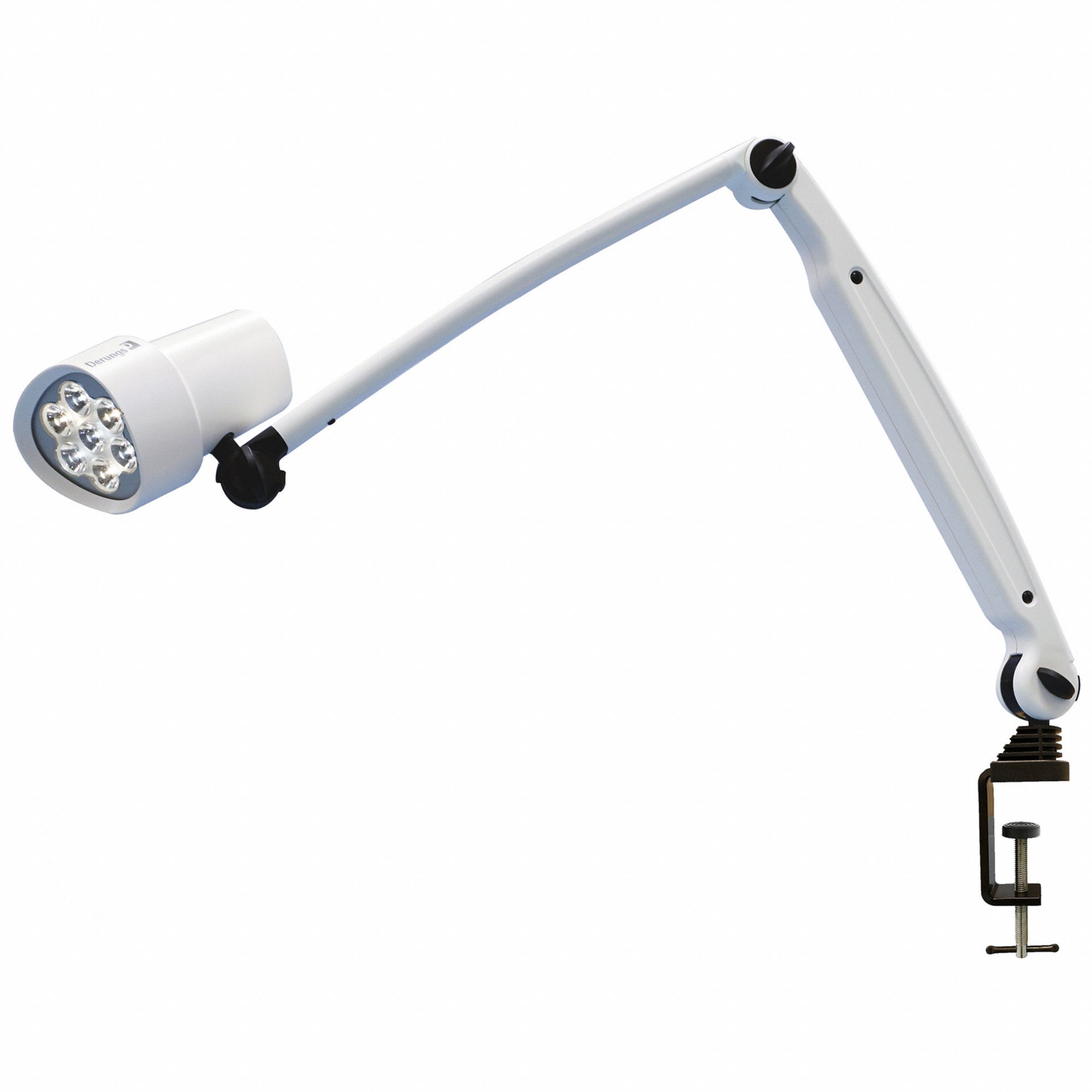 Exam Light: LED, 50, 000 lux @ 0.5 m, Benchtop/Tabeletop, 4400K, 93 CRI, 13 W Watt, Clamp