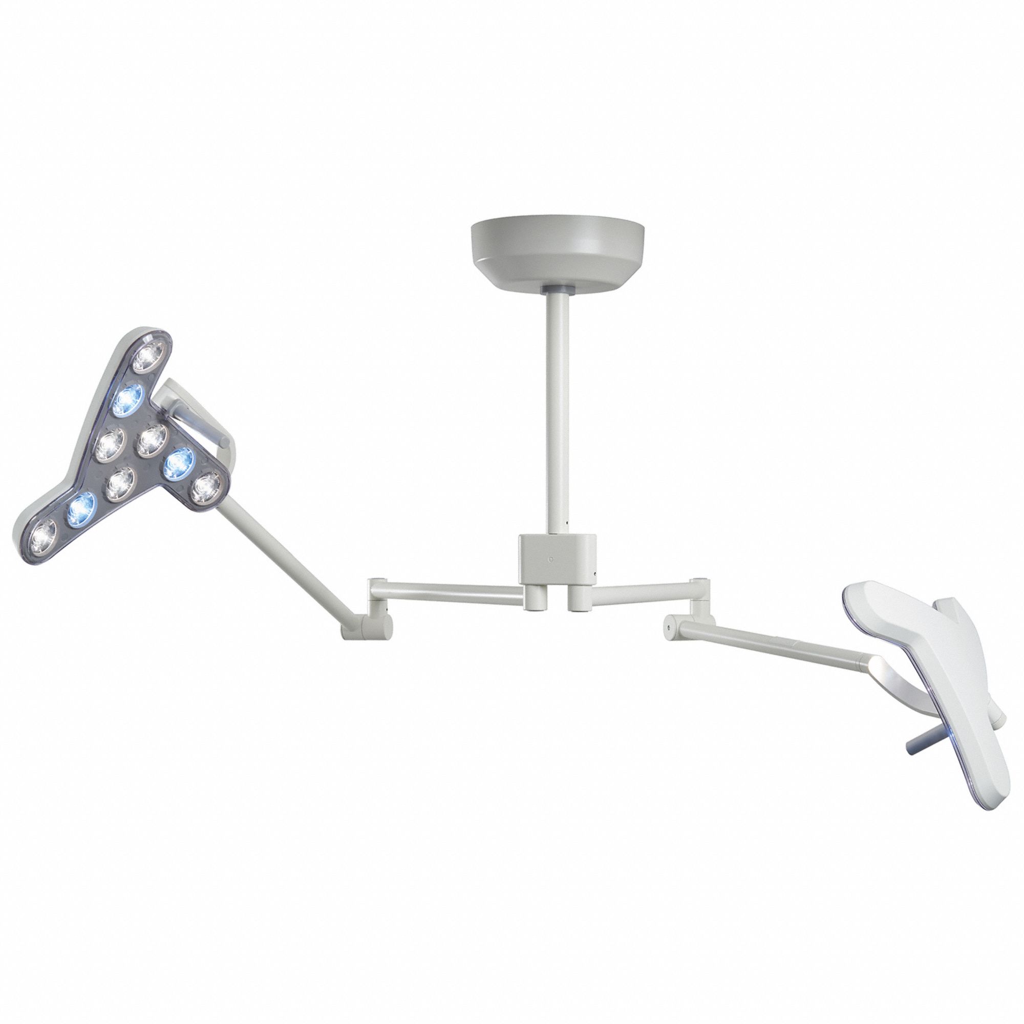 Exam Light: LED, 2 x 100, 000 lux @ 1.0 m, Ceiling, 3700K/4300K/4700K, 95 CRI, 80 W Watt