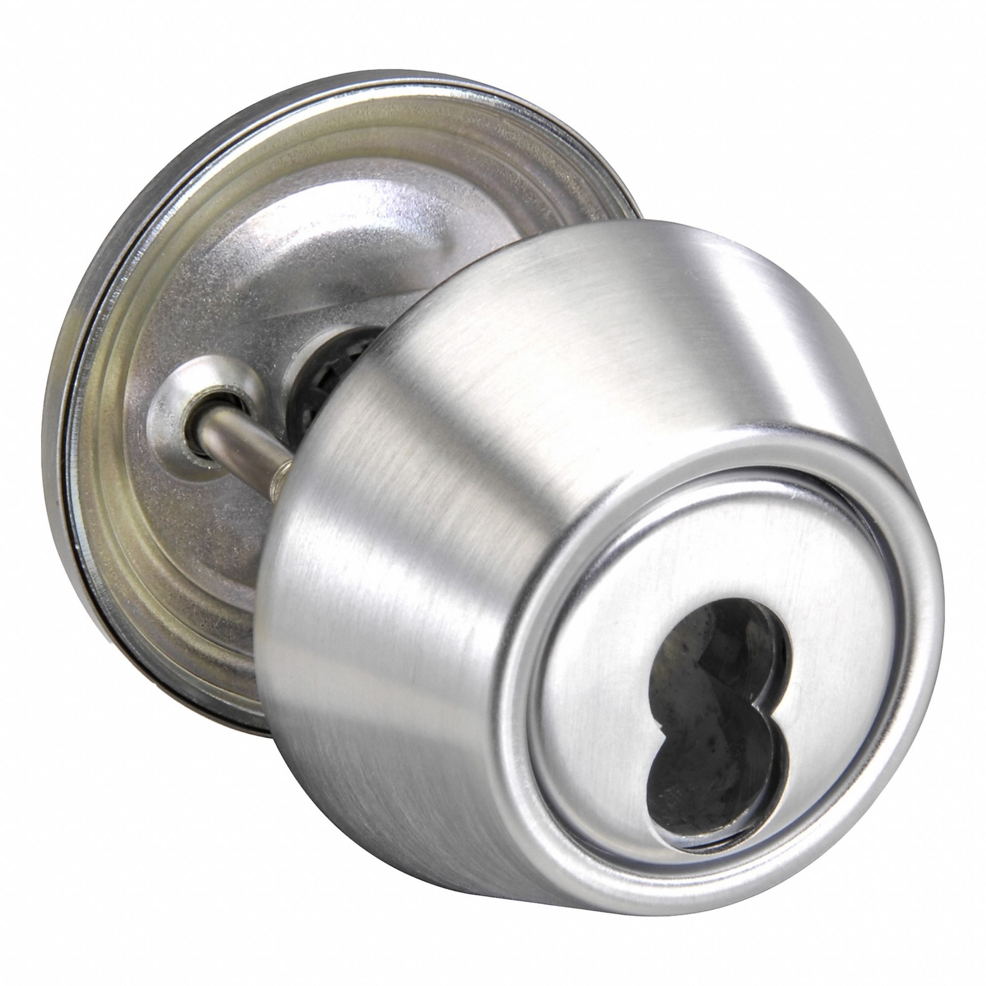 Deadbolt Lock: Cylindrical, SFIC, 1 3/8 in Door Thick - Max, Chrome