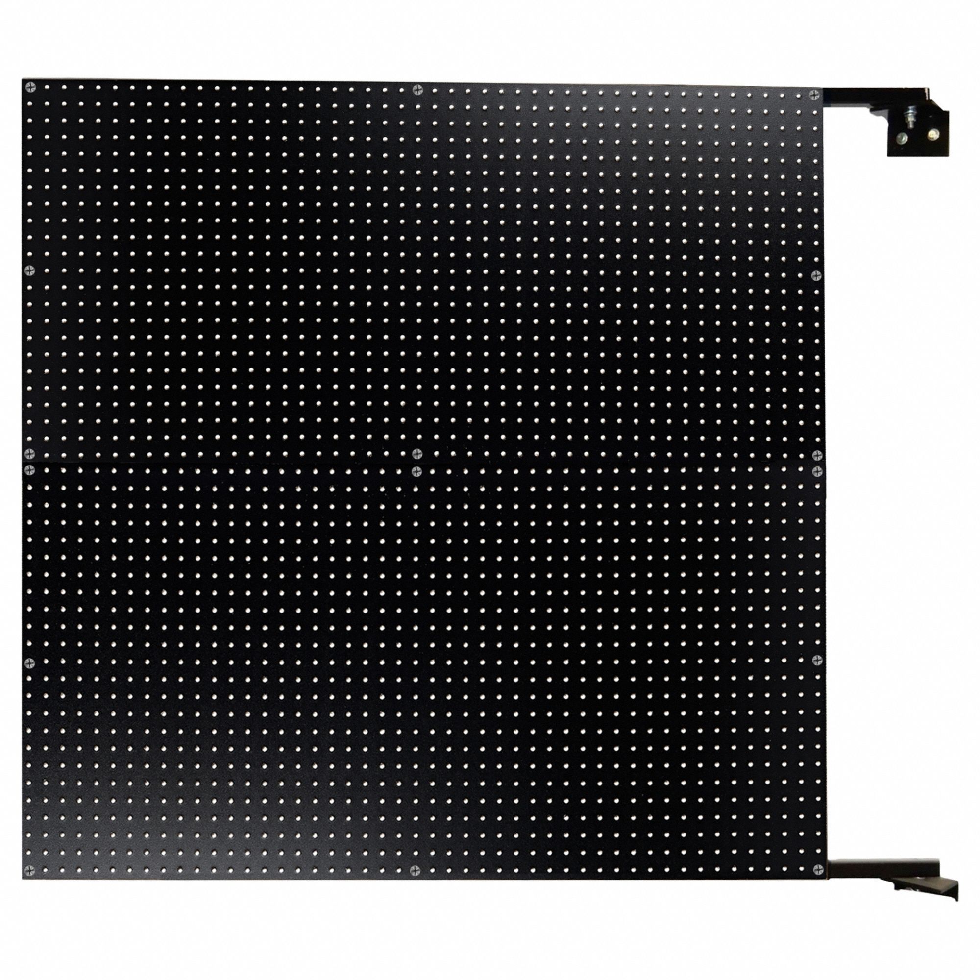 Pegboard Swing Panel: Round, 1/4 in Peg Hole Size, 48 in x 48 in x 1 1/2 in, Black