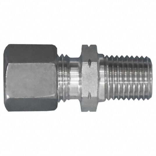 Stainless Steel, 3/8 MNPT x 3/8 Compression Fitting