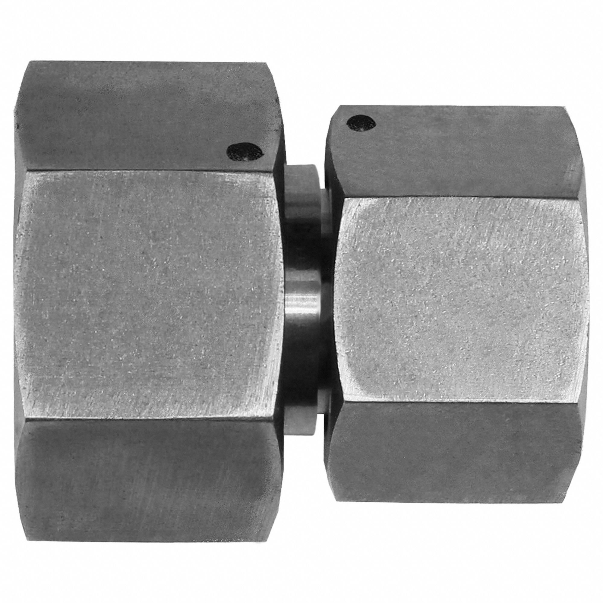 Compression Fitting Adapter: 30 mm OD x 20 mm OD size, Metric x Metric, Swivel