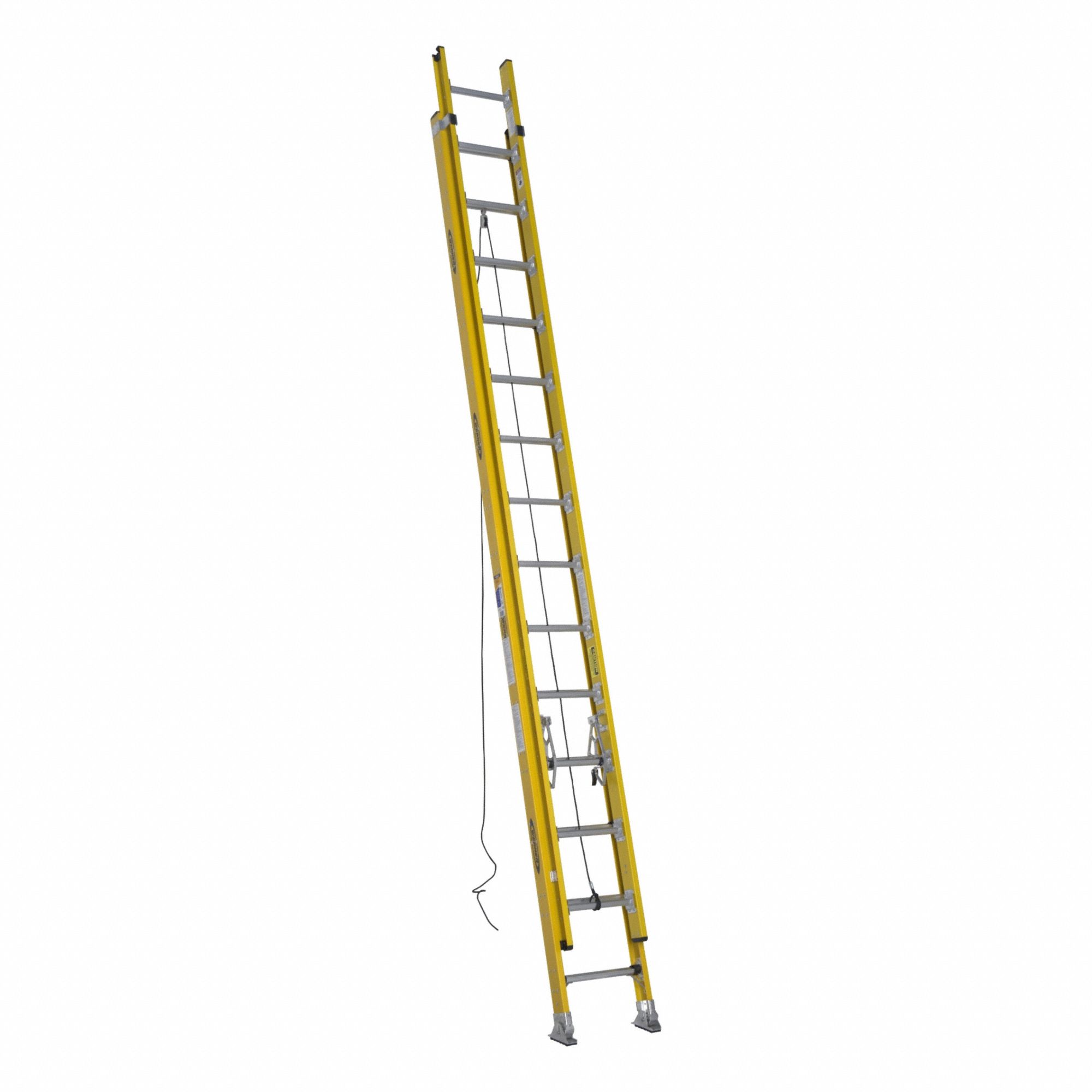 EXTENSION LADDER, 28 FT LADDER SIZE, FIBREGLASS, 375 LB LOAD CAPACITY, 67 LB W, 2 SECTIONS