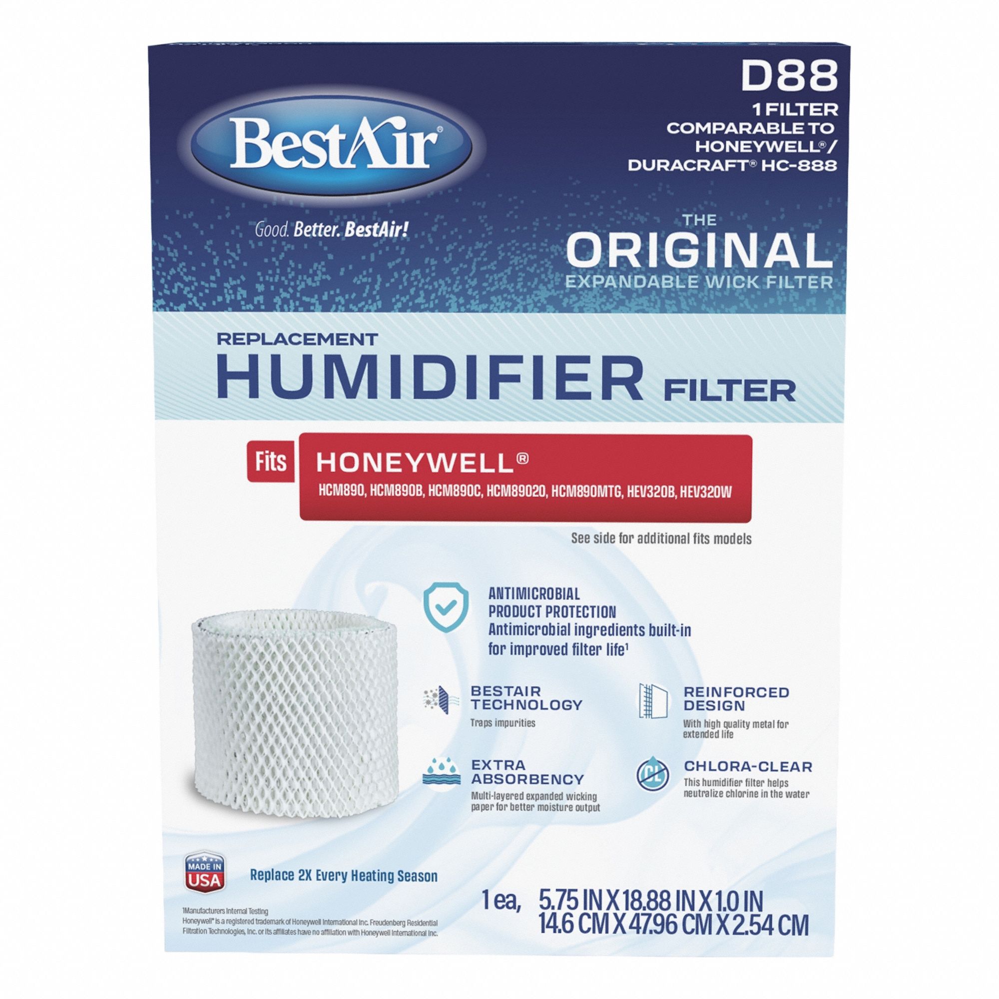 BestAir D88 Humidifier Filter