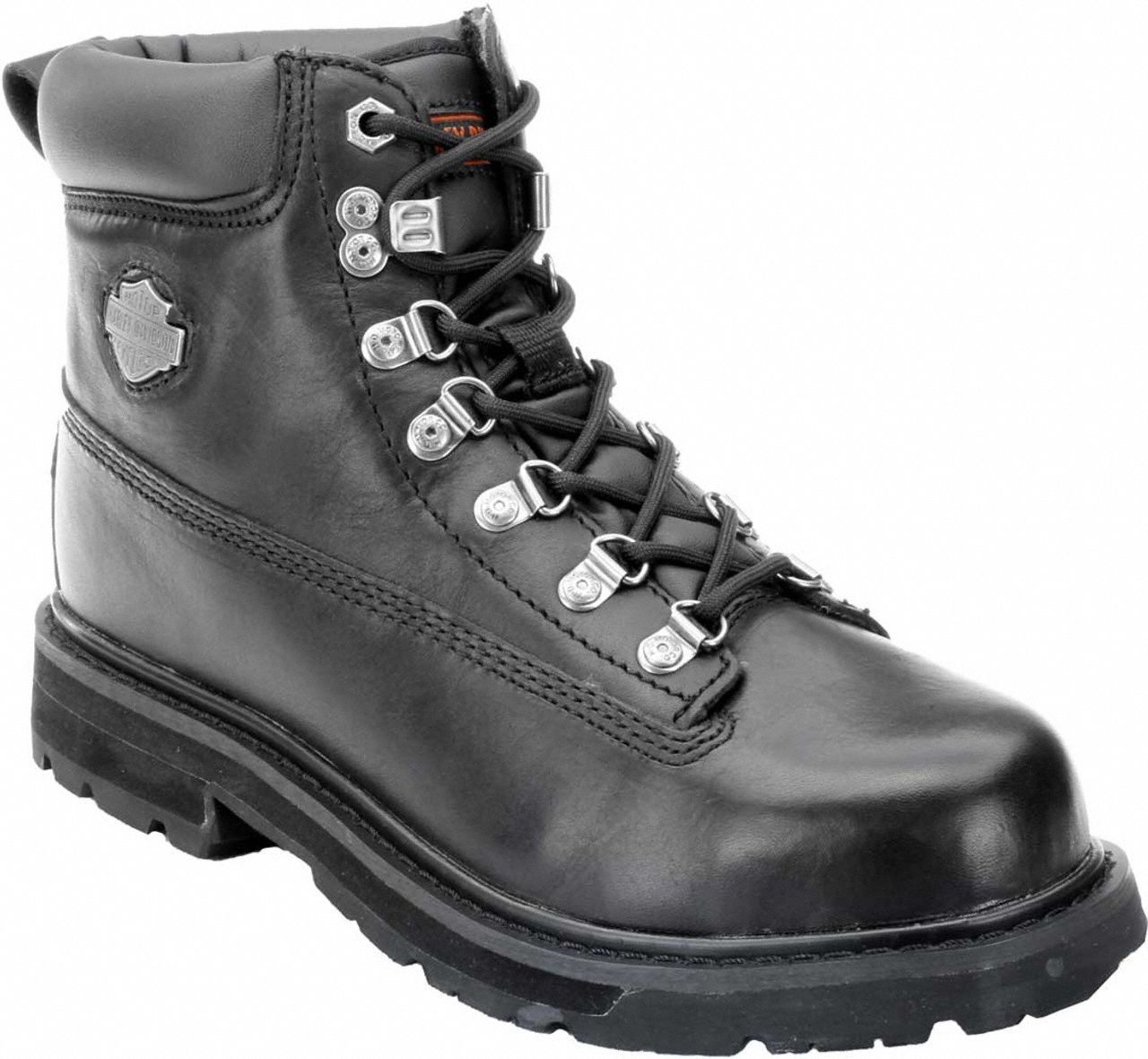 6-Inch Work Boot: Men's, Size 10 1/2, M, Black, Steel Toe Cap, Removable Insole